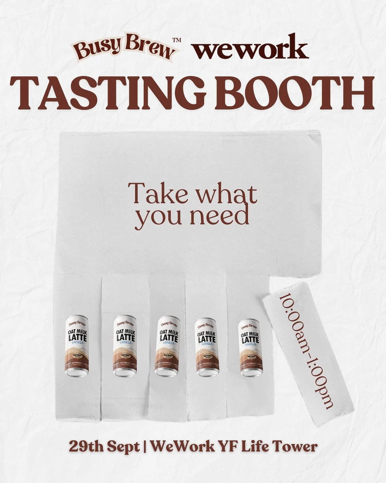Join us for an exciting pop-up at WeWork Hong Kong on 29th September, 10:00 AM - 1:00 PM! 🎉✨ Stop by our tasting booth and grab some coffee to fuel your day!☕️
