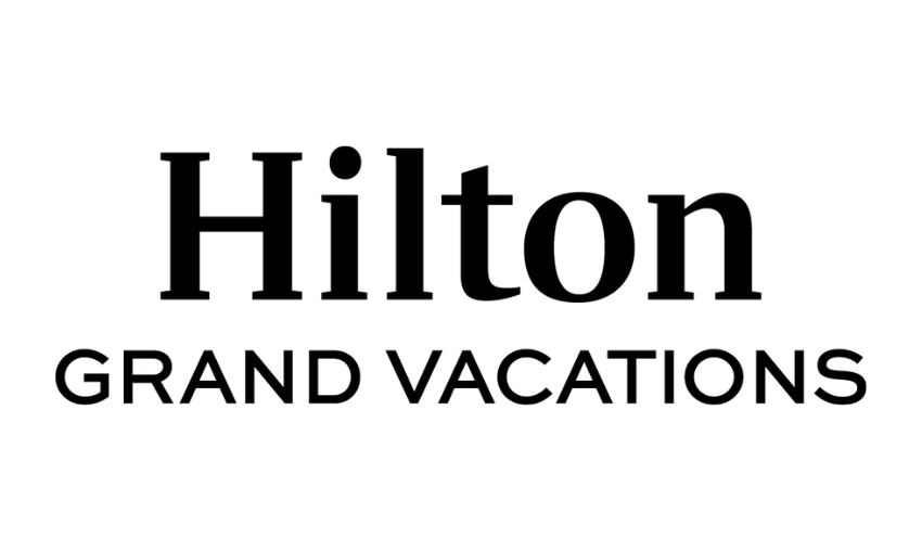 Hilton Grand Vacations logo in black & white