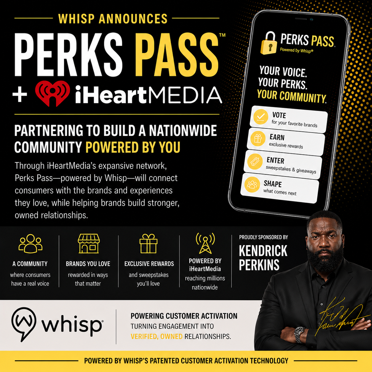 Whisp Announces Strategic Marketing Partnership with iHeartMedia to Expand Perks Pass Nationwide