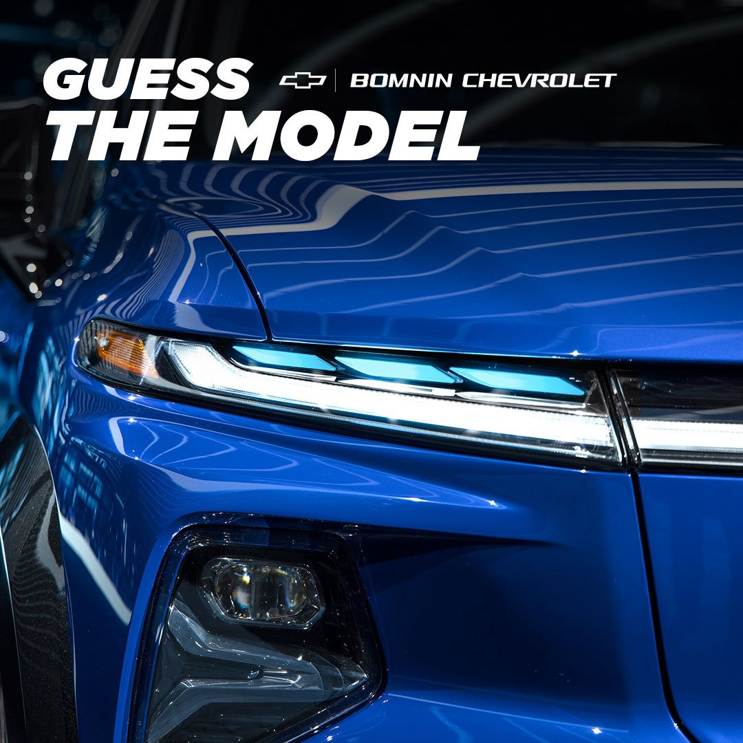 Can you guess the model? 🤔 Hint: It's part of our 2024 lineup and promises to revolutionize your drive. 

Drop your guesses below and stay tuned for the big reveal! 

#GuessTheModel #2024Innovation #BomninChevrolet #ChevyNation #Chevrolet #CarLovers