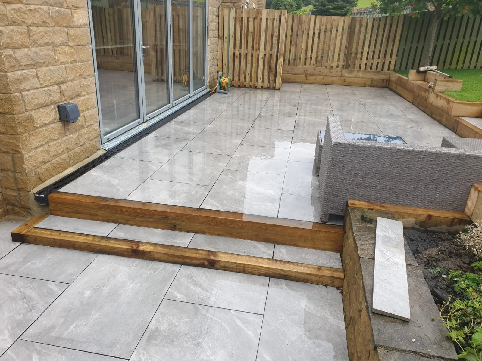 Patio installation in Riddlesden