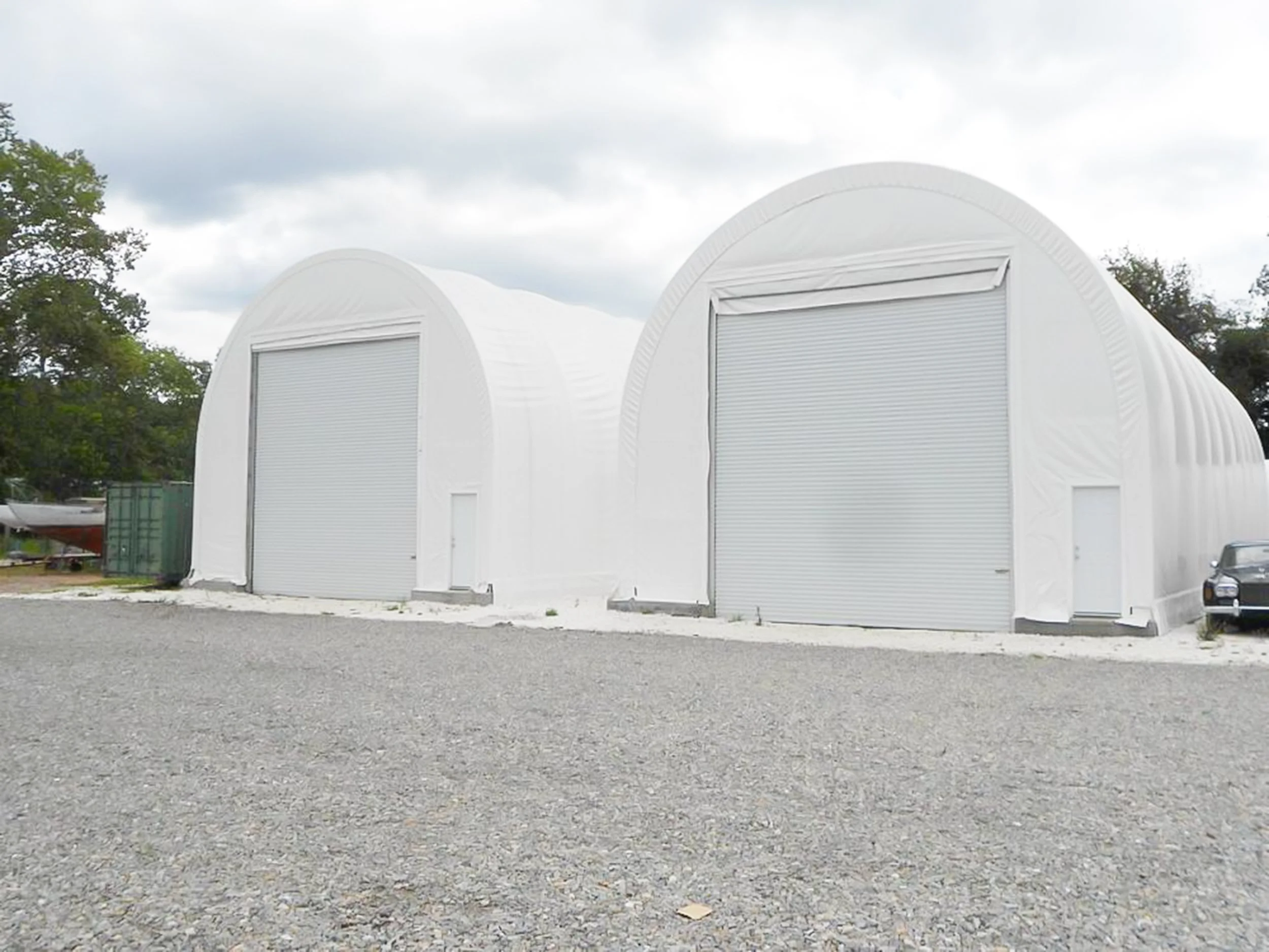 East Passage Boatwrights covered storage in Bristol, Rhode Island.