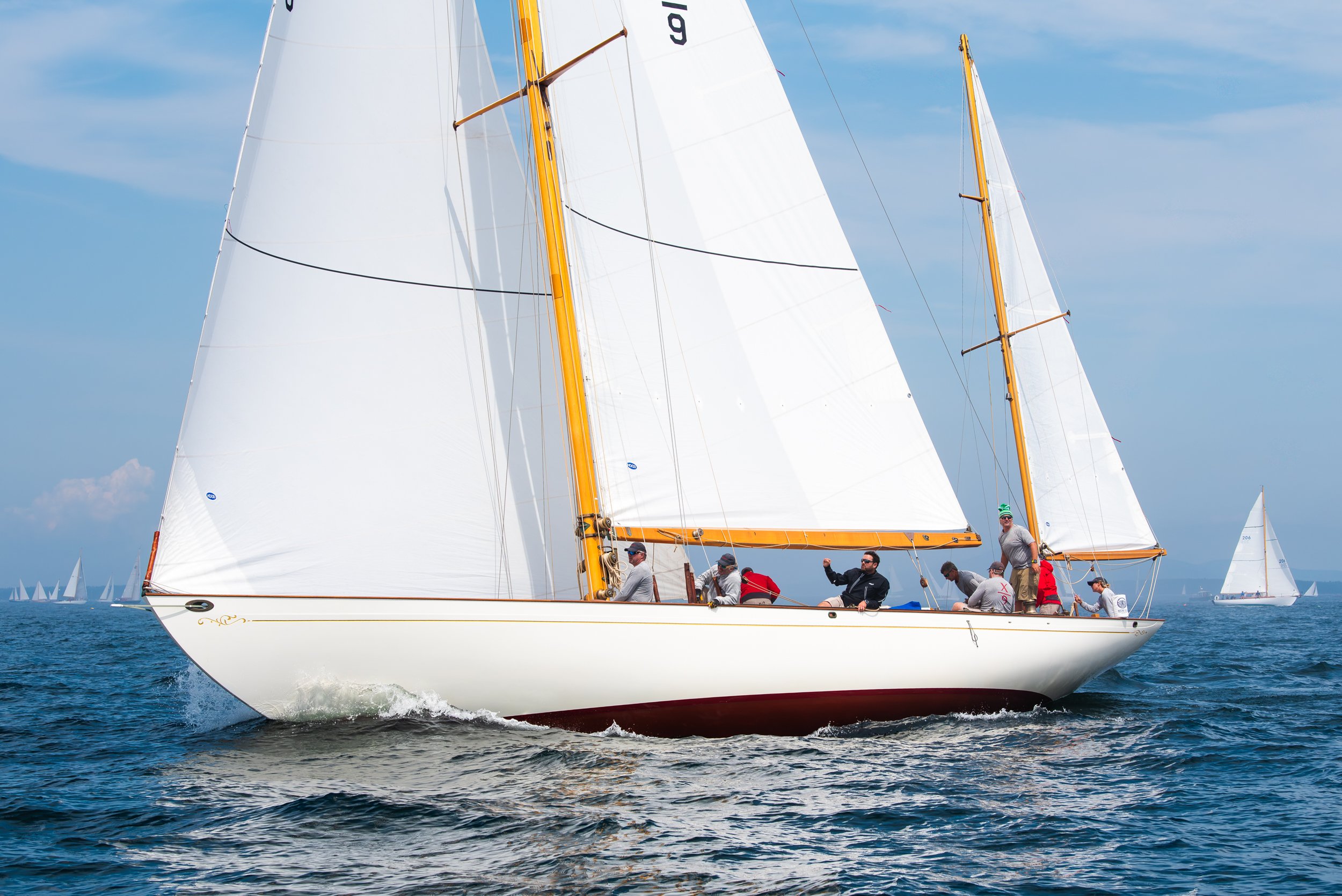 Santana, Sparkman Stephens Yawl from 1935 sailing in Brooklin, Maine.