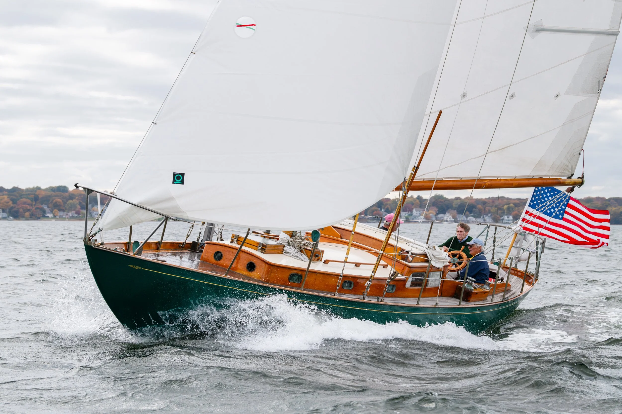 CLOVERLEAF, a Rhodes 27 sailing in Fall River, MA.