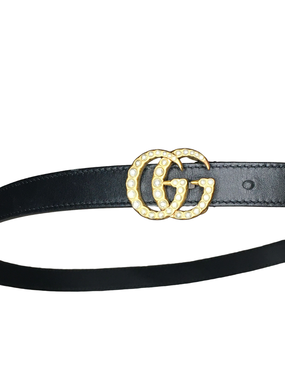 Gucci Leather Pearl Belt — The Runway by Rachael display picture 2