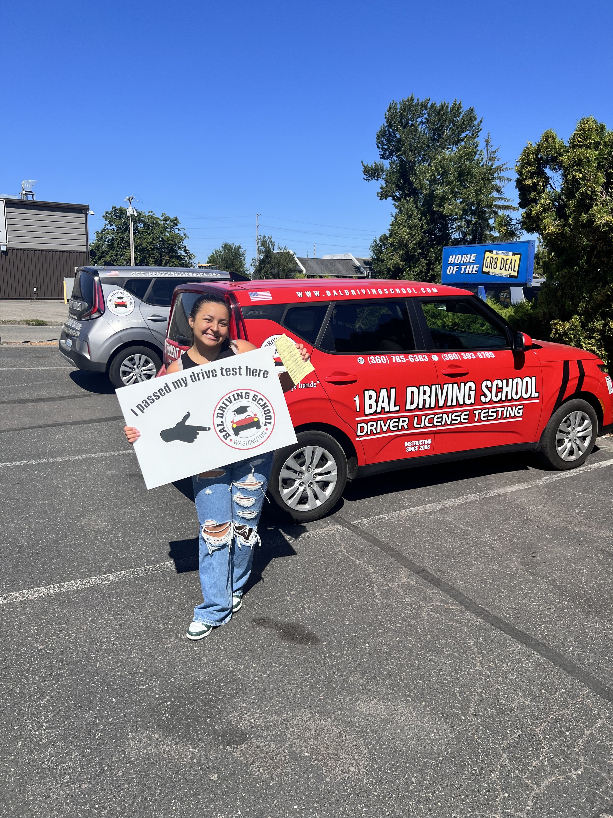 Teen student completing Teen Driving School in Washington with a Bal Driving School instructor