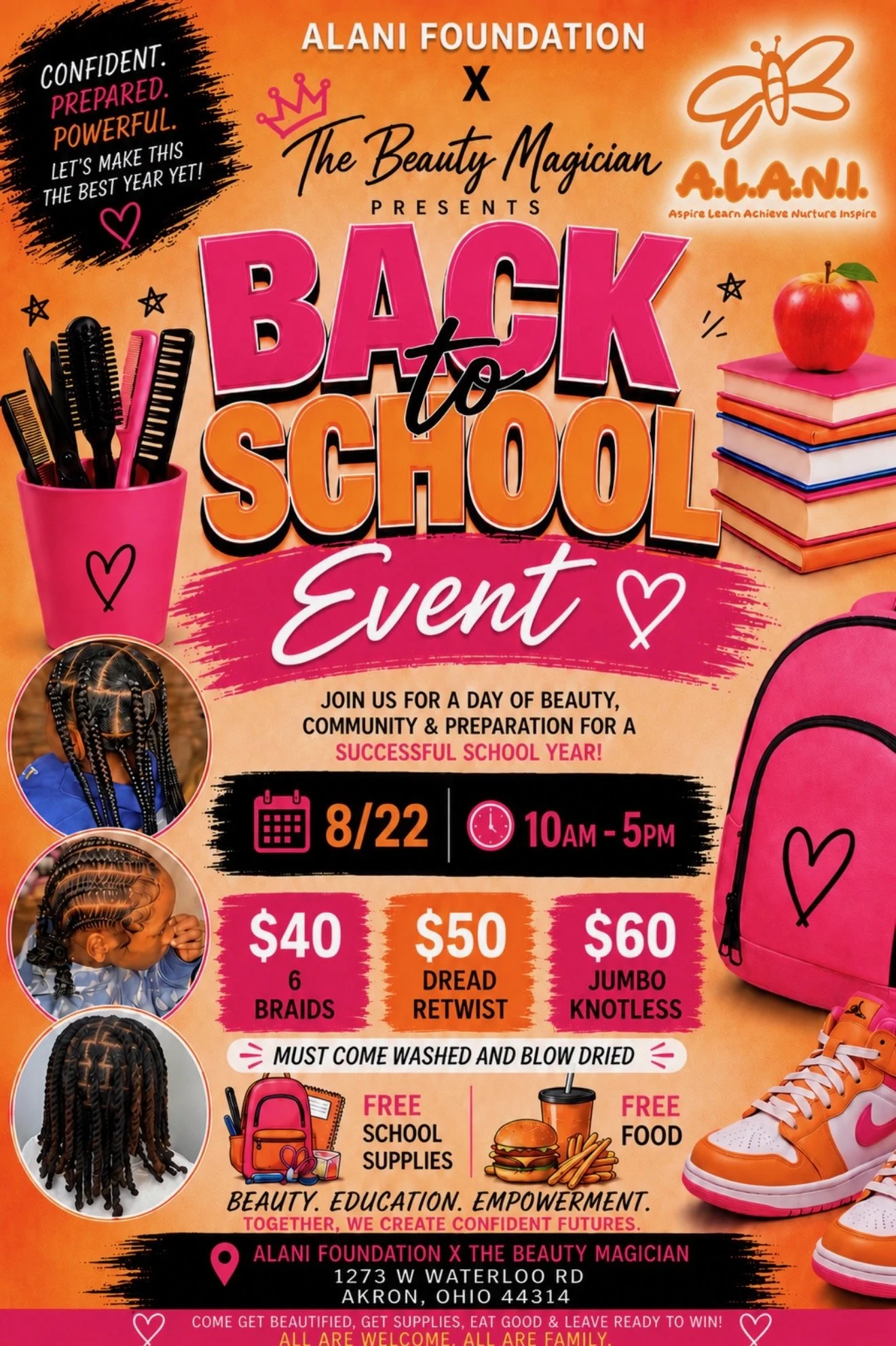 ABC: Alani Foundation X The Beauty Magician + Community A Back to School Celebration