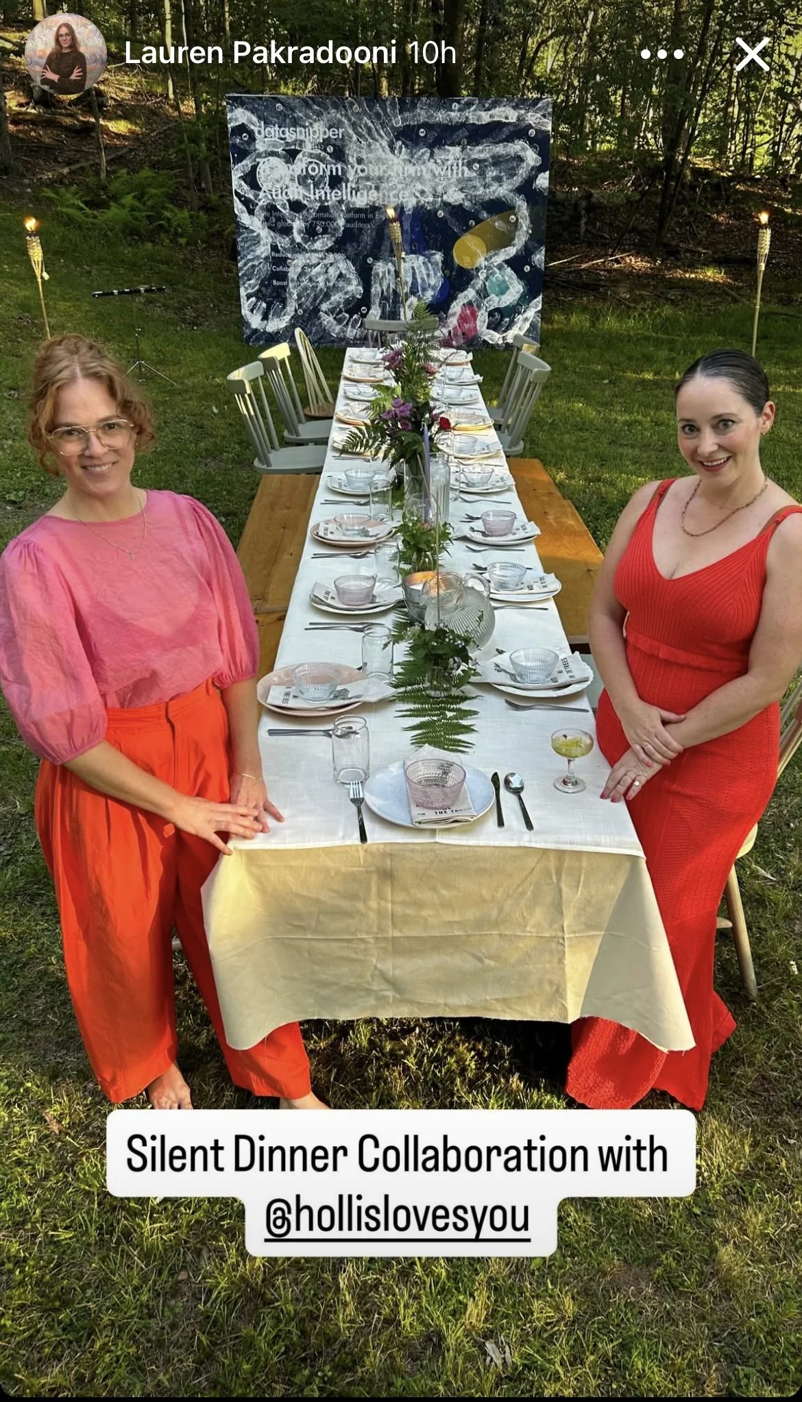 Lauren Pakradooni and Hollis Witherspoon present the Silent Dinner