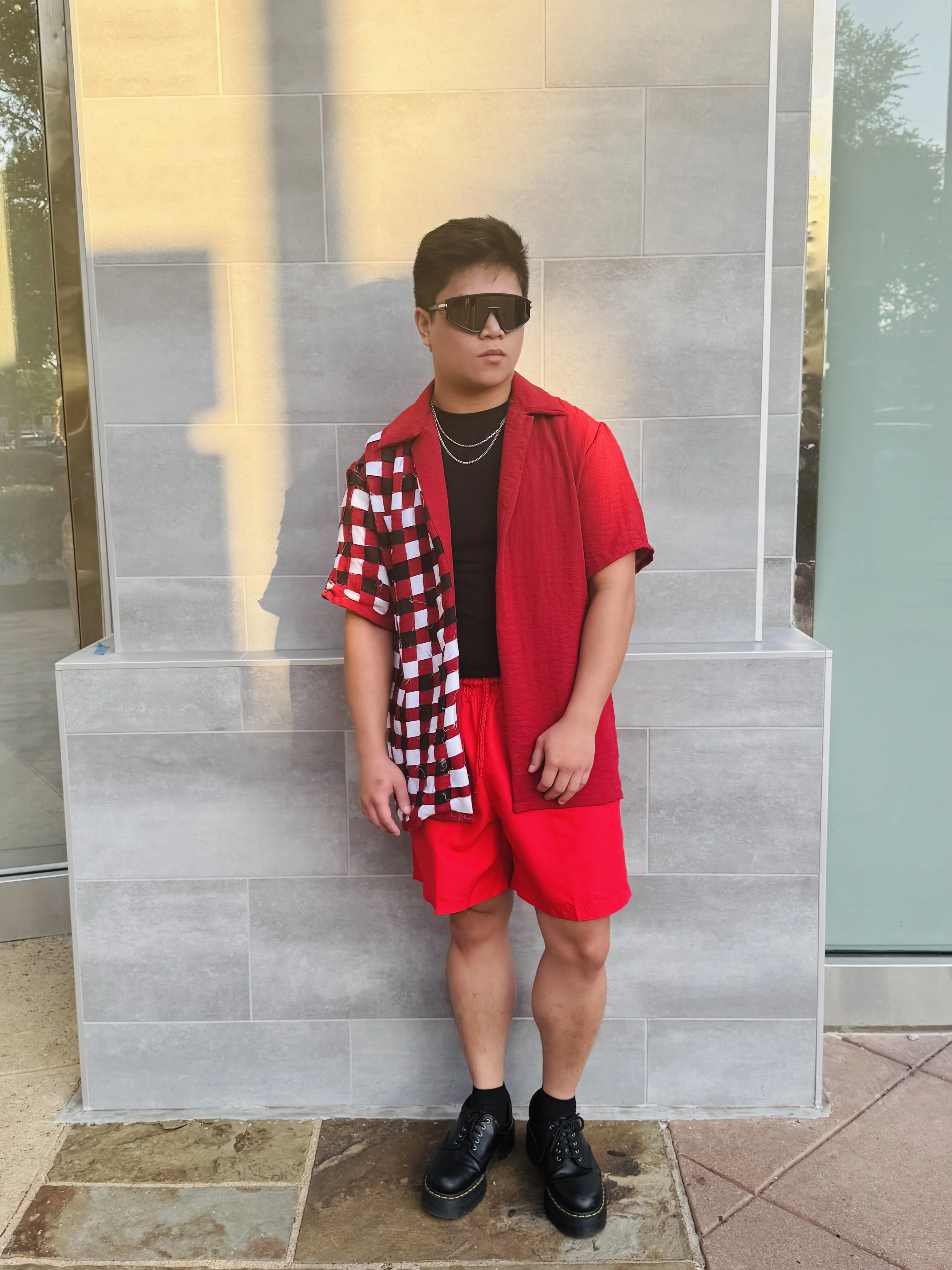 Weaved Men Button Up