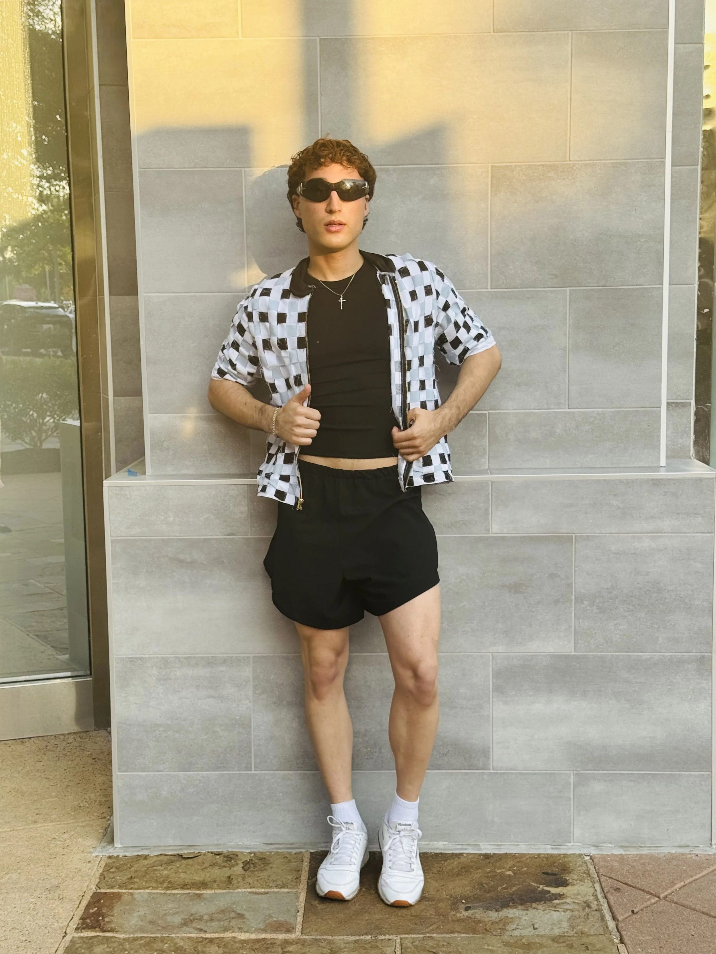 Weaved Short Sleeve Jacket