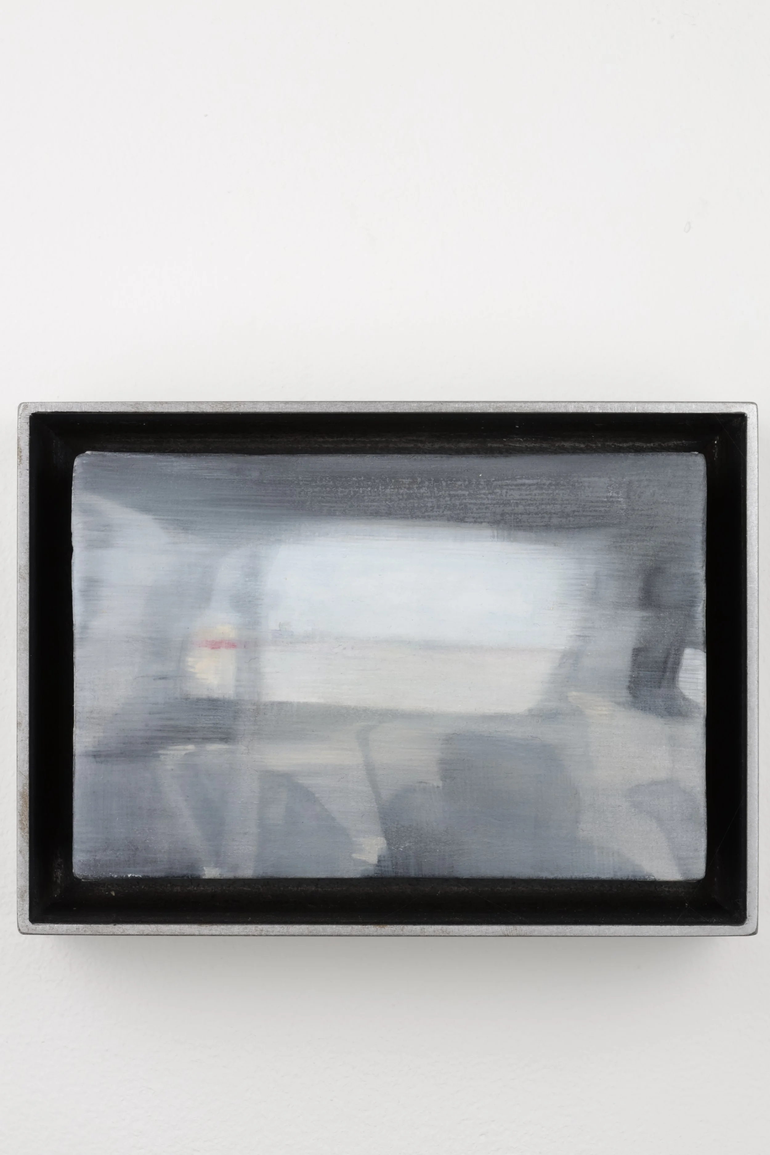 Lost Highway.   Watercolor on Linen, Steel Frame, 7 x 5 x 2in, 2025.
