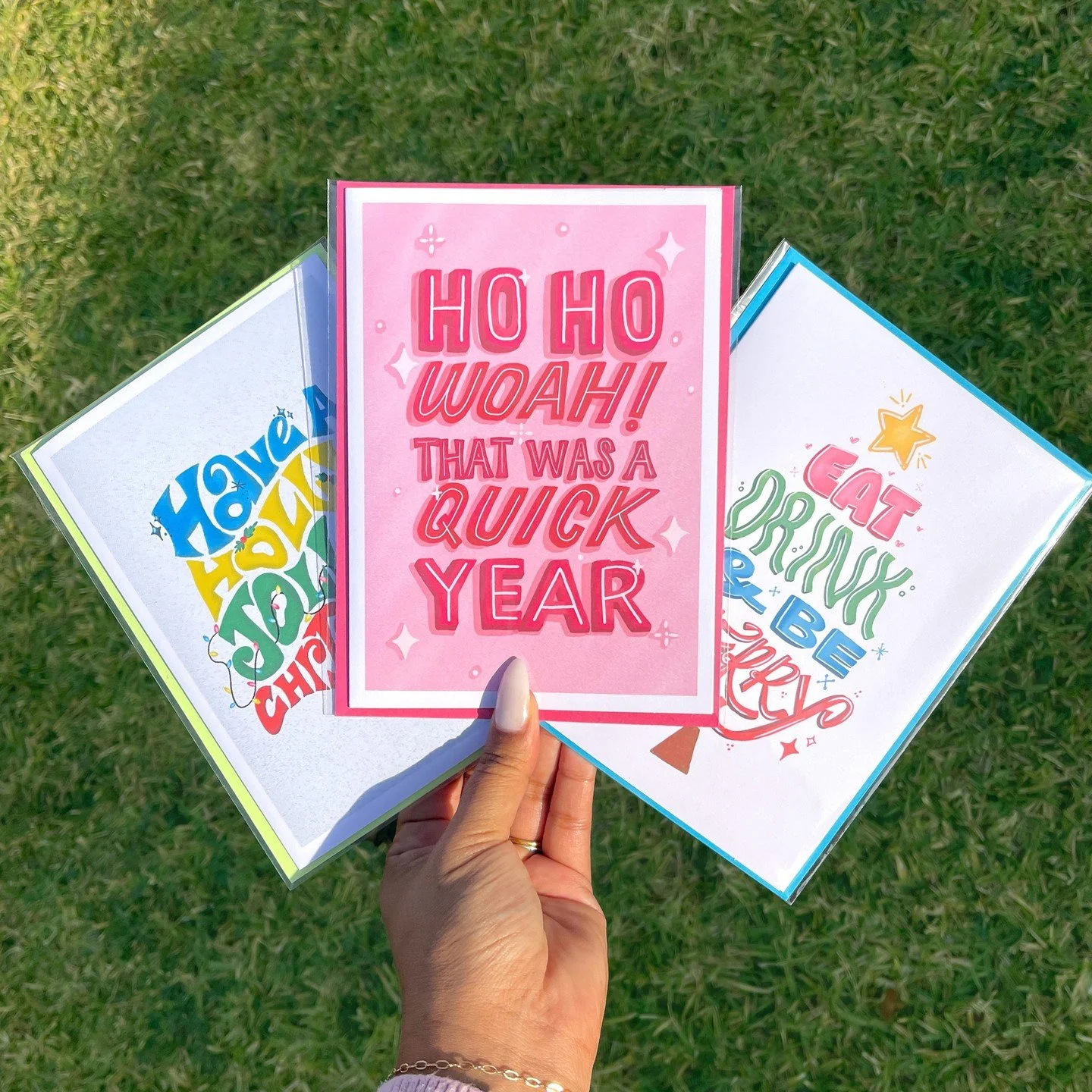 IT'S TIIIIMEEEE! 🎄(in Mariah Carey's voice) Celebrating the first of December with these new holiday greeting cards 📫 ALSOOOO super excited for our upcoming market with @themakershivemarket at @thedistricttustin on 12/9 from 1-7pm. We can't wait fo