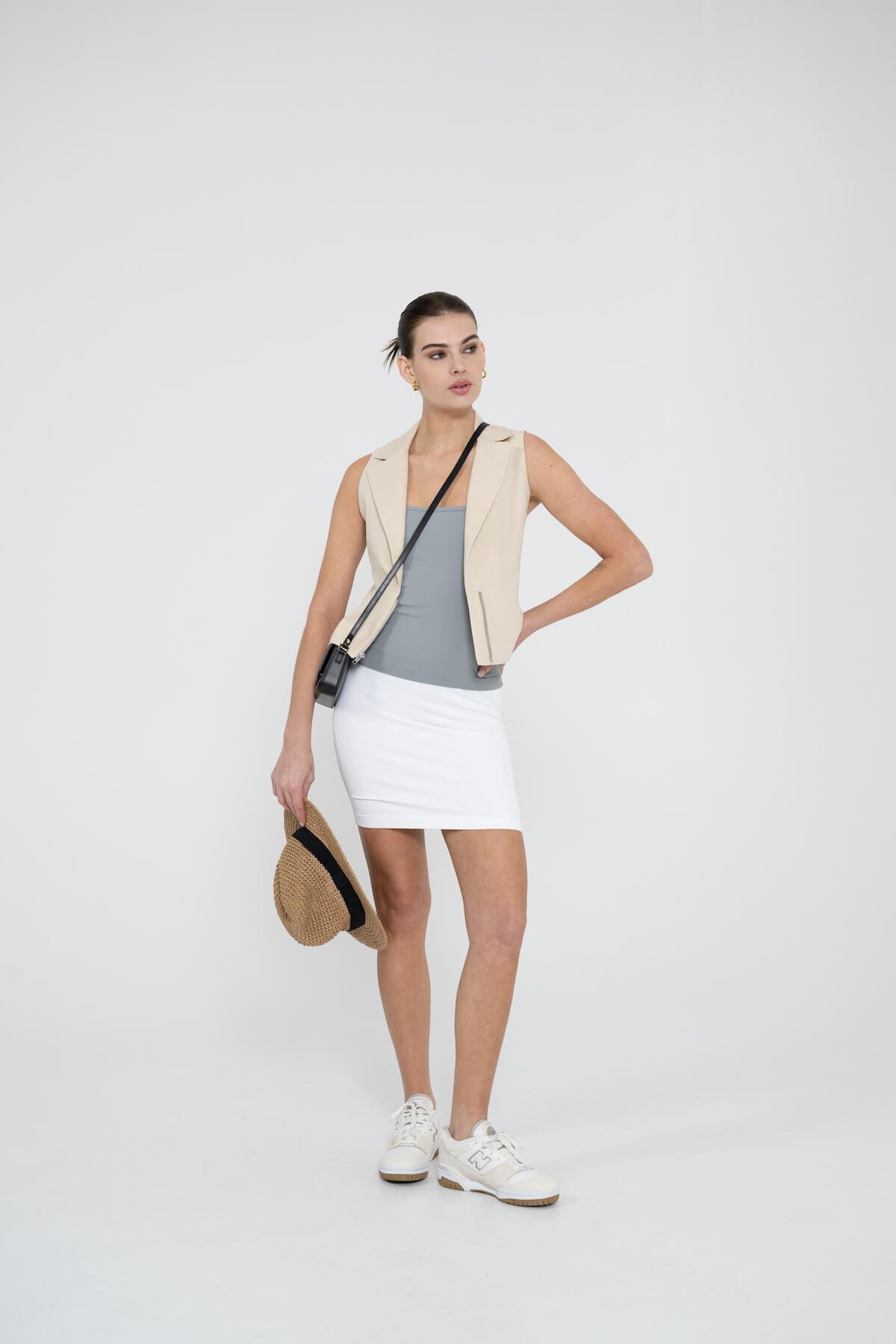CLARA - Grey Seamless Tank Top - Engineered Side Stripe.jpg