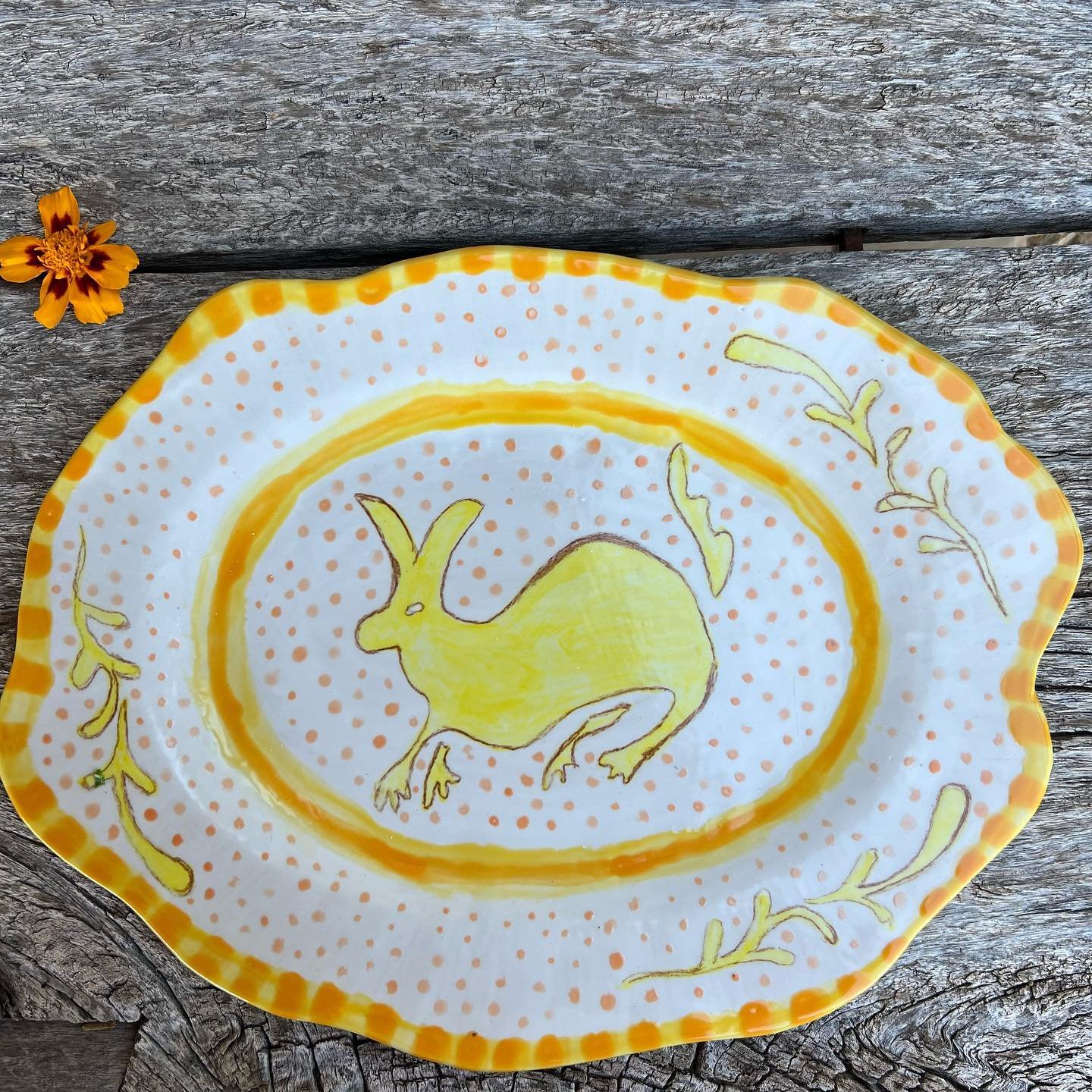 rabbit platter ~
 
:
:
:
:
#ceramics #platter #clay #design #homedecor #home #tablesetting #tabledecor #ceramicsofinstagram #handmadewithlove #clay