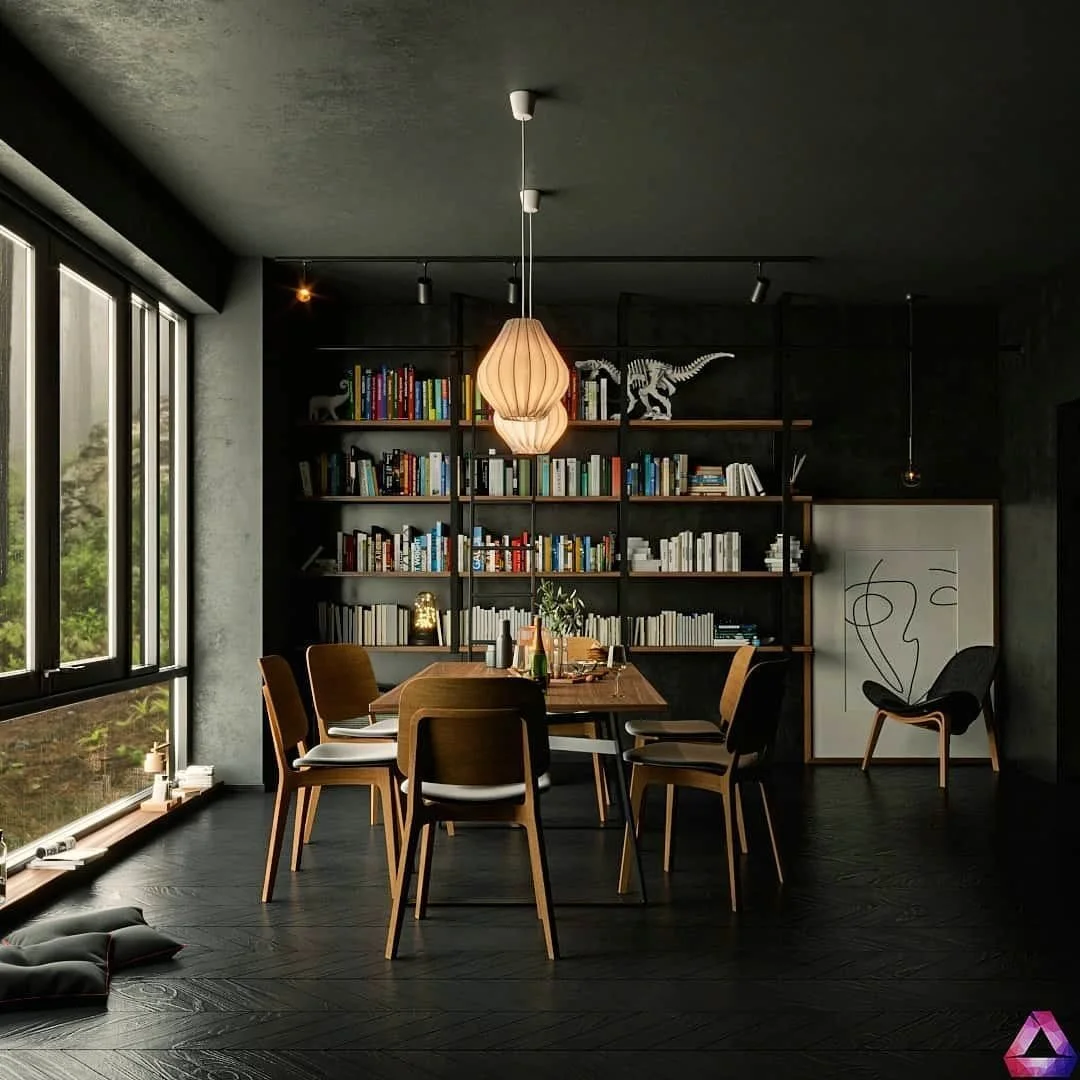 Those melancholy rainy days... Subtle lighting is what it's all about in these moody visuals by @budni_sin @origami_studio__ 
.
.
.
.
.
#architecture #archviz #instarender #renderlovers #3drendering #interiordesign #readingcorner #3dsmax #cgi #interi