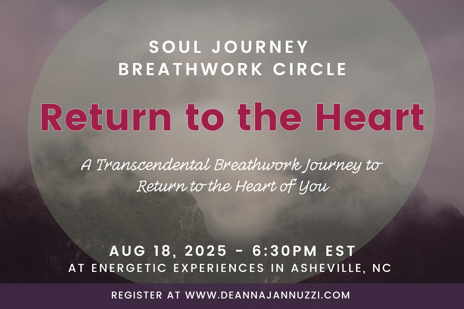 Return to the Heart: Soul Journey Breathwork Circle with Deanna Jannuzzi