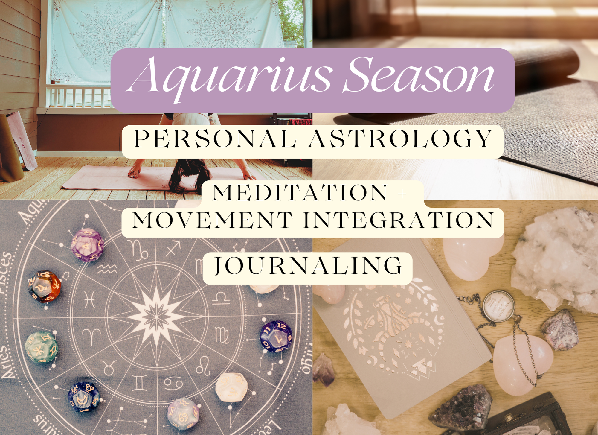 Aquarius Season: Astrology/Meditation/Movement/Journaling with Senseful Wellness