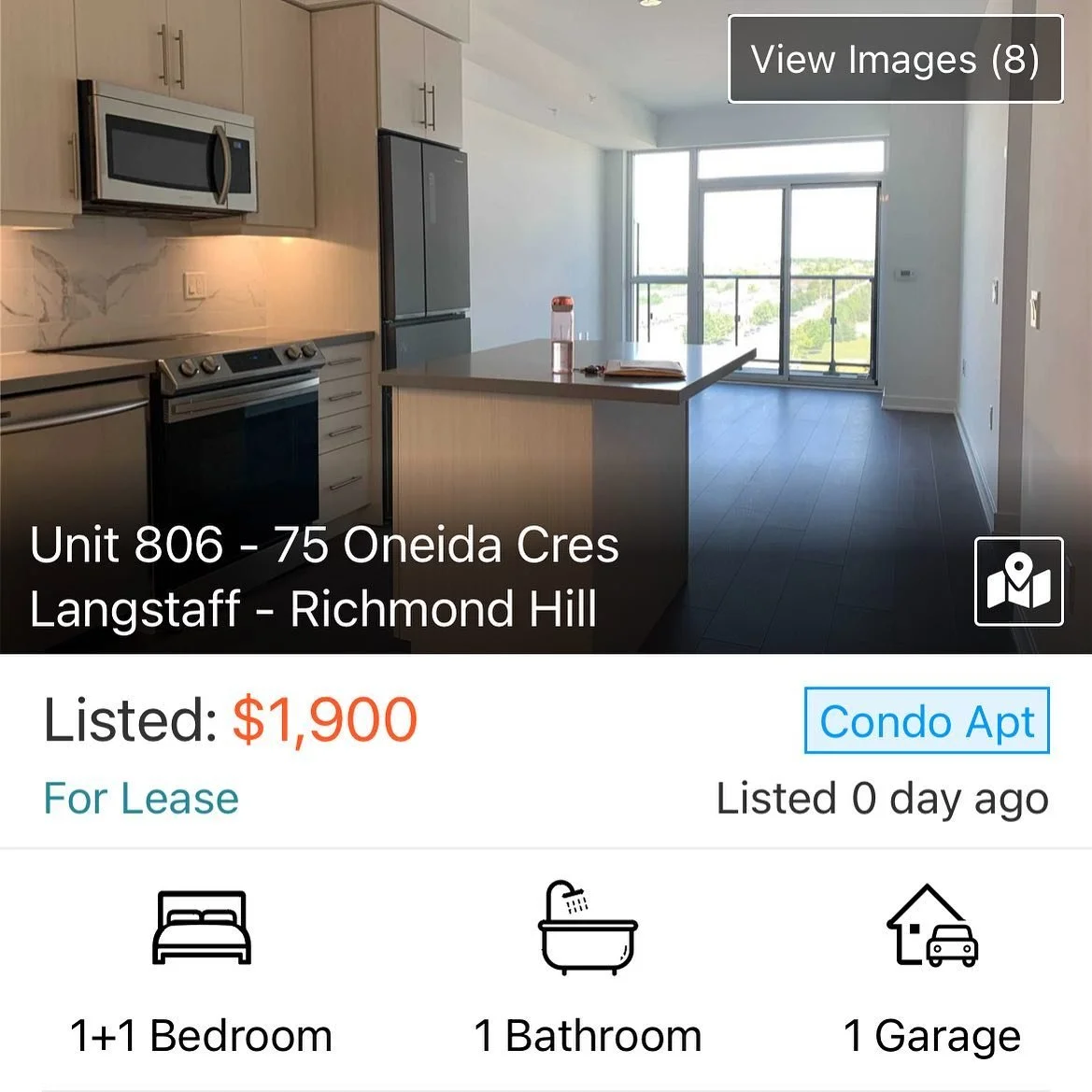 New lease listing: 1+1, 1 bath. The den is acquire large and as such, it can be a second bedroom. Unobstructed E view, in the neighbour of hwy7 and Yonge. This is a completely new unit!