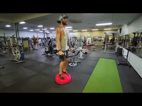 DUMBBELL BOSU SQUATS