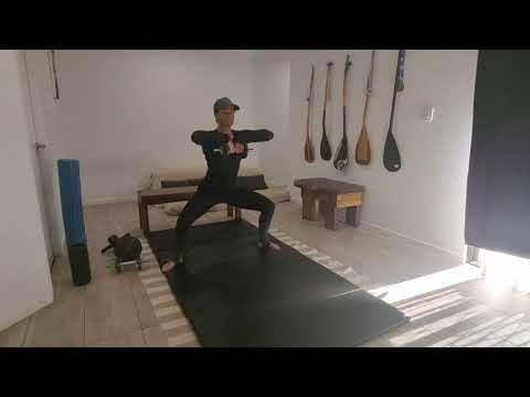 WIDE STANCE SQUATS TOES OUT with UPRIGHT WEIGHTED ROW