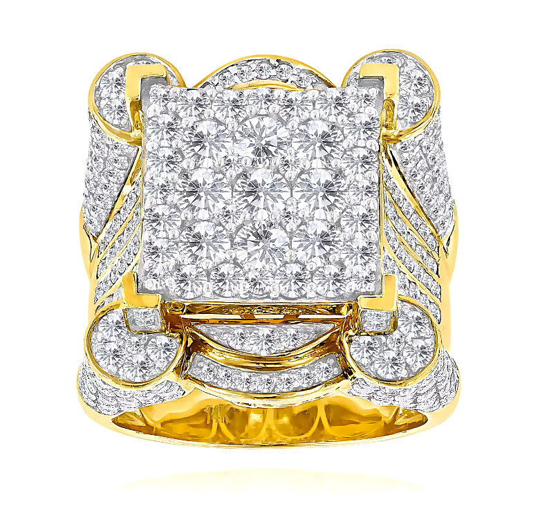 Luxurman 14 Karat Gold & 10 Carat Diamond Ring