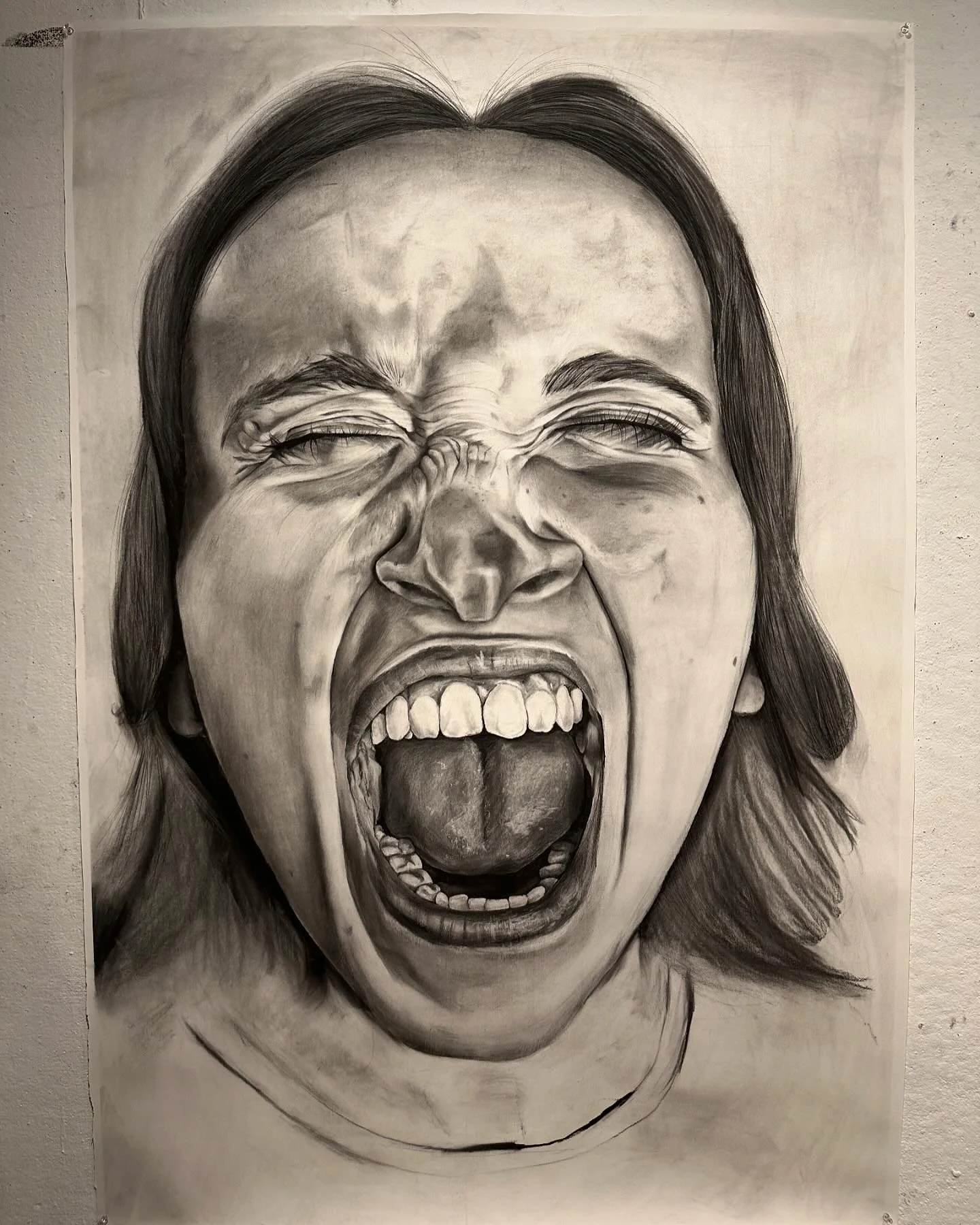 my final for drawing! i really wanted to focus on textures and getting every pore i possibly could. thank you @finleighmeadow.art for being my reference!!!