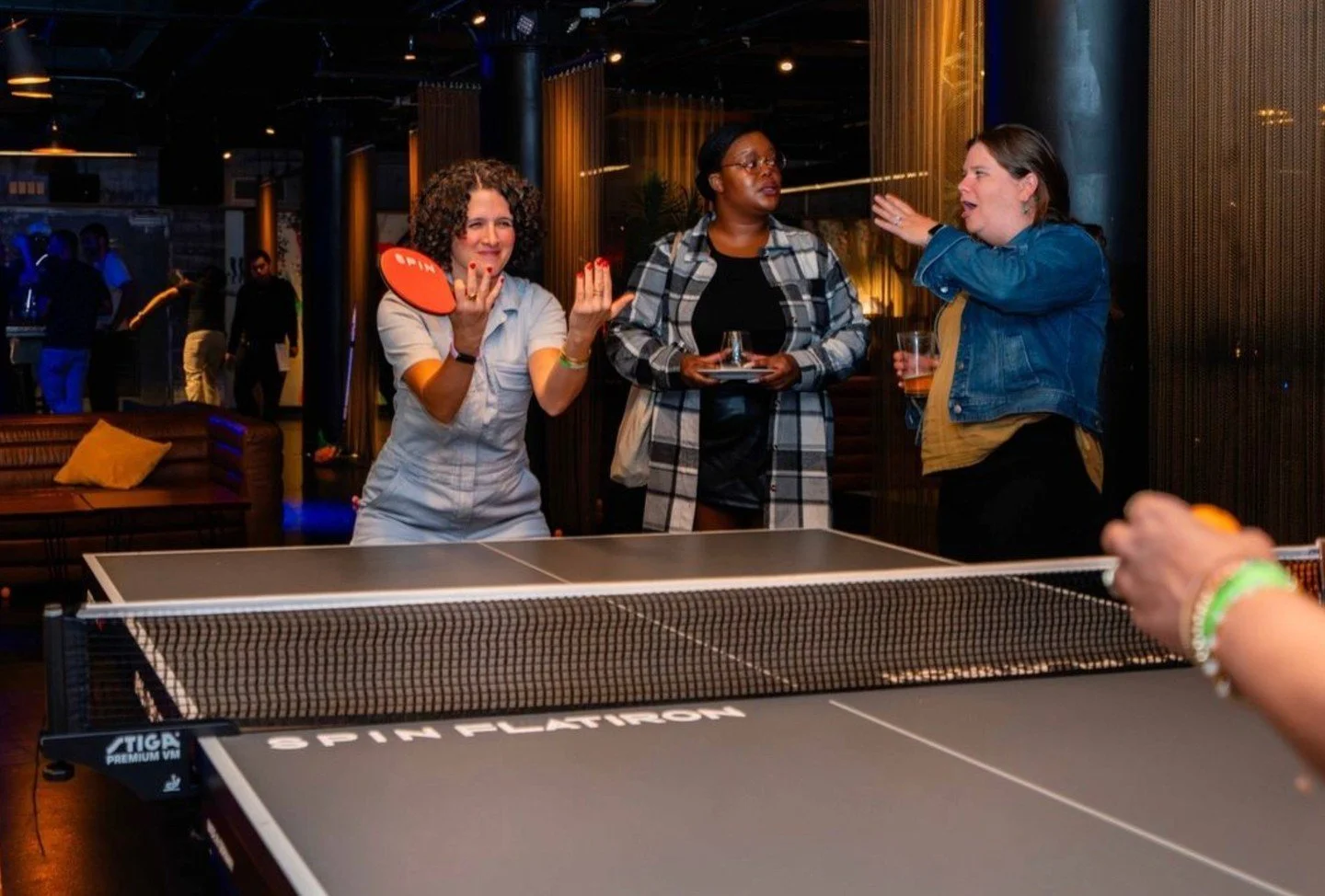 Looking for some fun?  Come hang out at @wearespin, Chicago's go-to spot for drinks, food, and a little friendly ping pong competition! 🏓 For reservations, hit the link in our bio.
