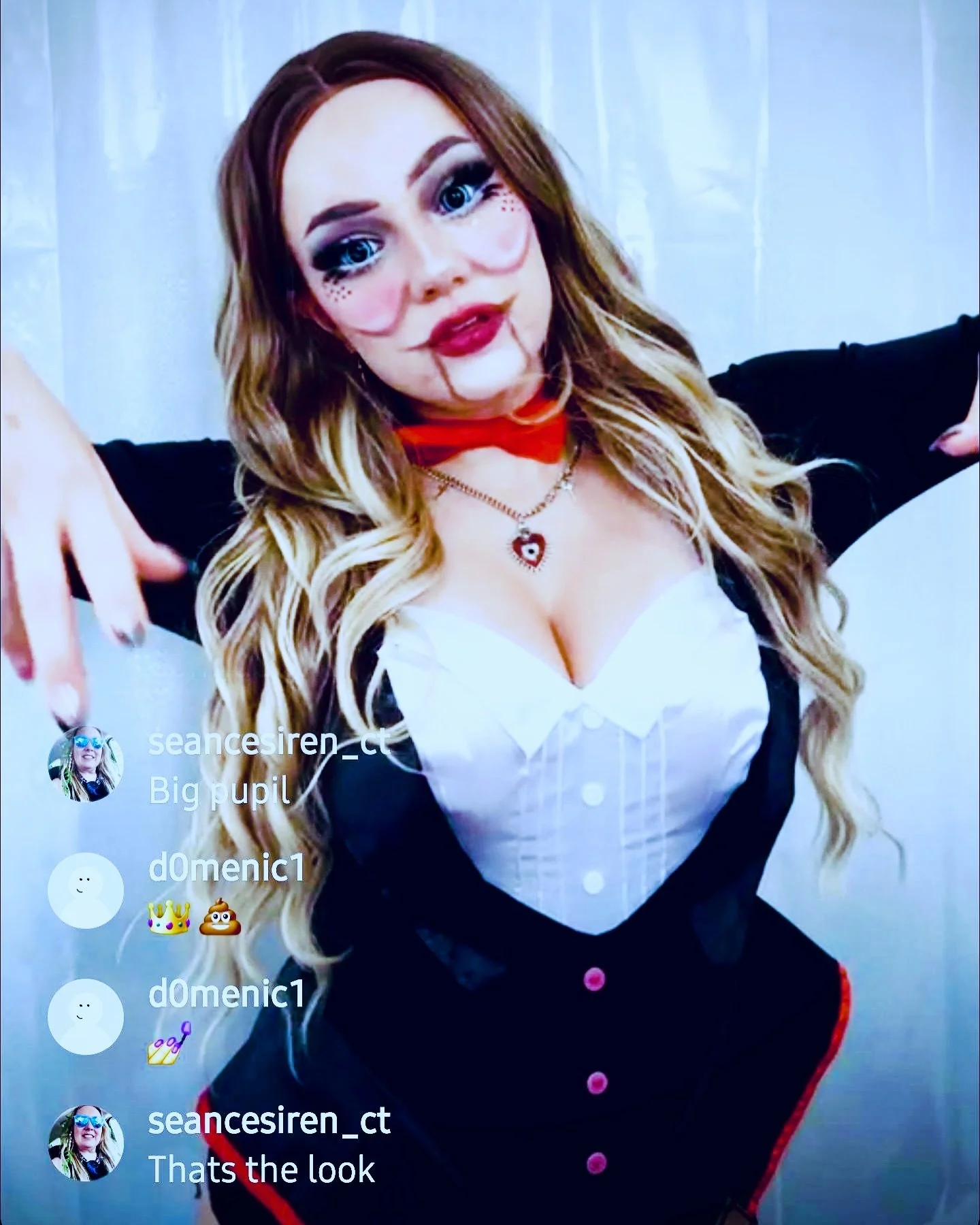 INSTA LIVE 🔴 Creepy Doll Puppet Makeup Look💄💋 Thank you to all of you who joined me ! ❤️ @grimoire_academy