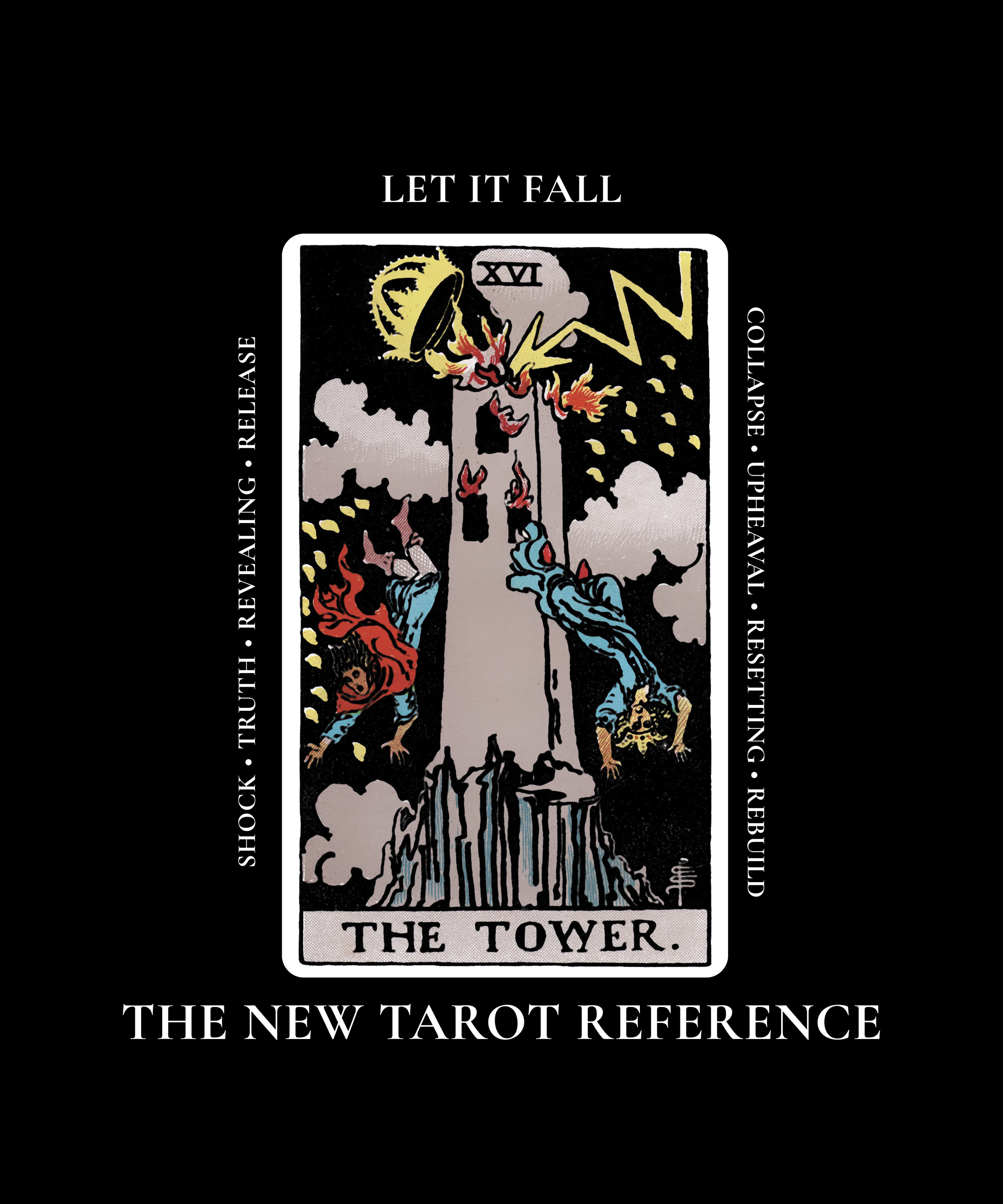 Shop The New Tarot Reference “The Tower” T-shirt