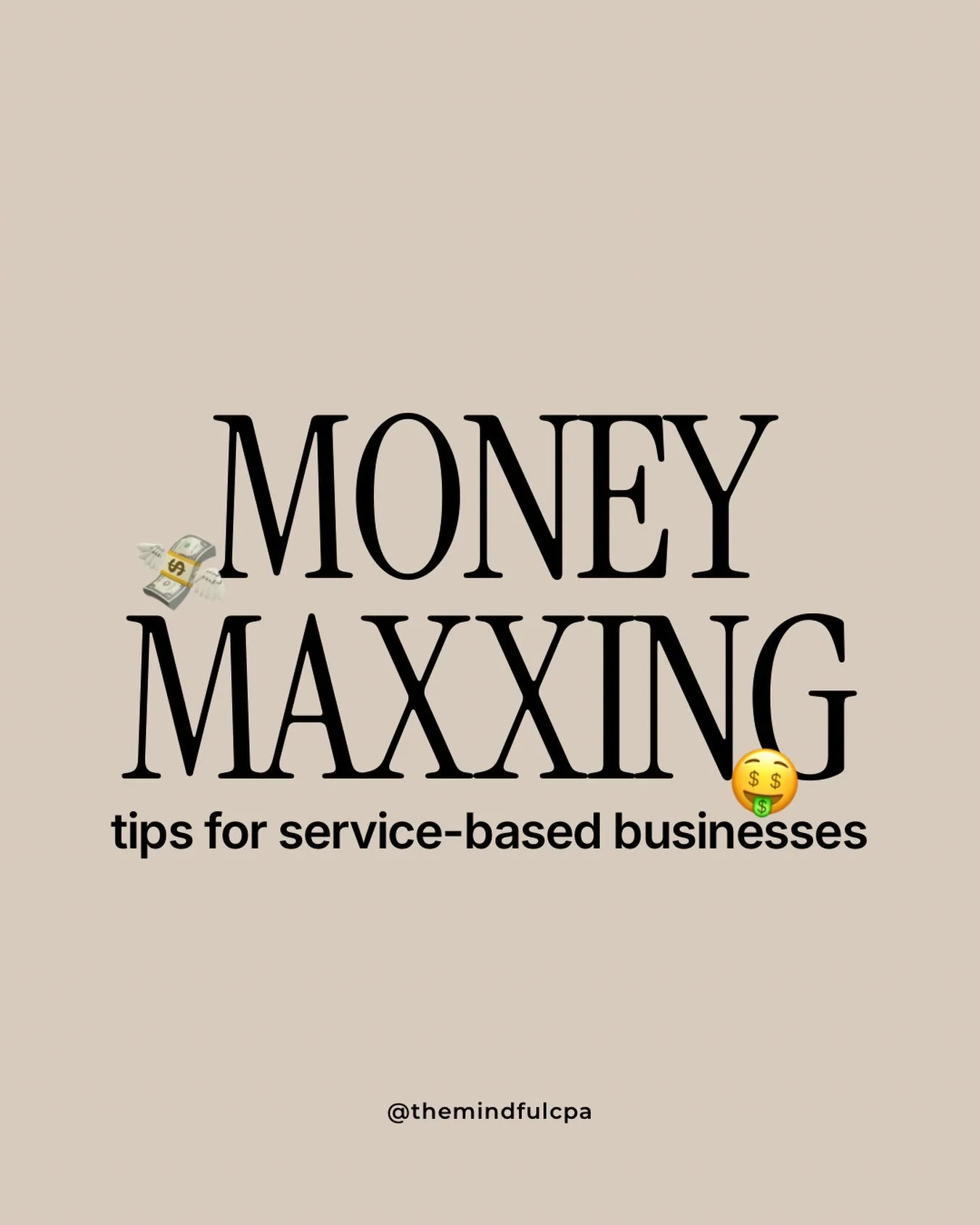 Forget about looksmaxxing, we&rsquo;re all about money maxxing at The Mindful CPA. 🤑

If I were a business owner who wanted to keep as much of my hard-earned money as possible, here&rsquo;s what I&rsquo;d do first &darr;

1️⃣ Track every single expe