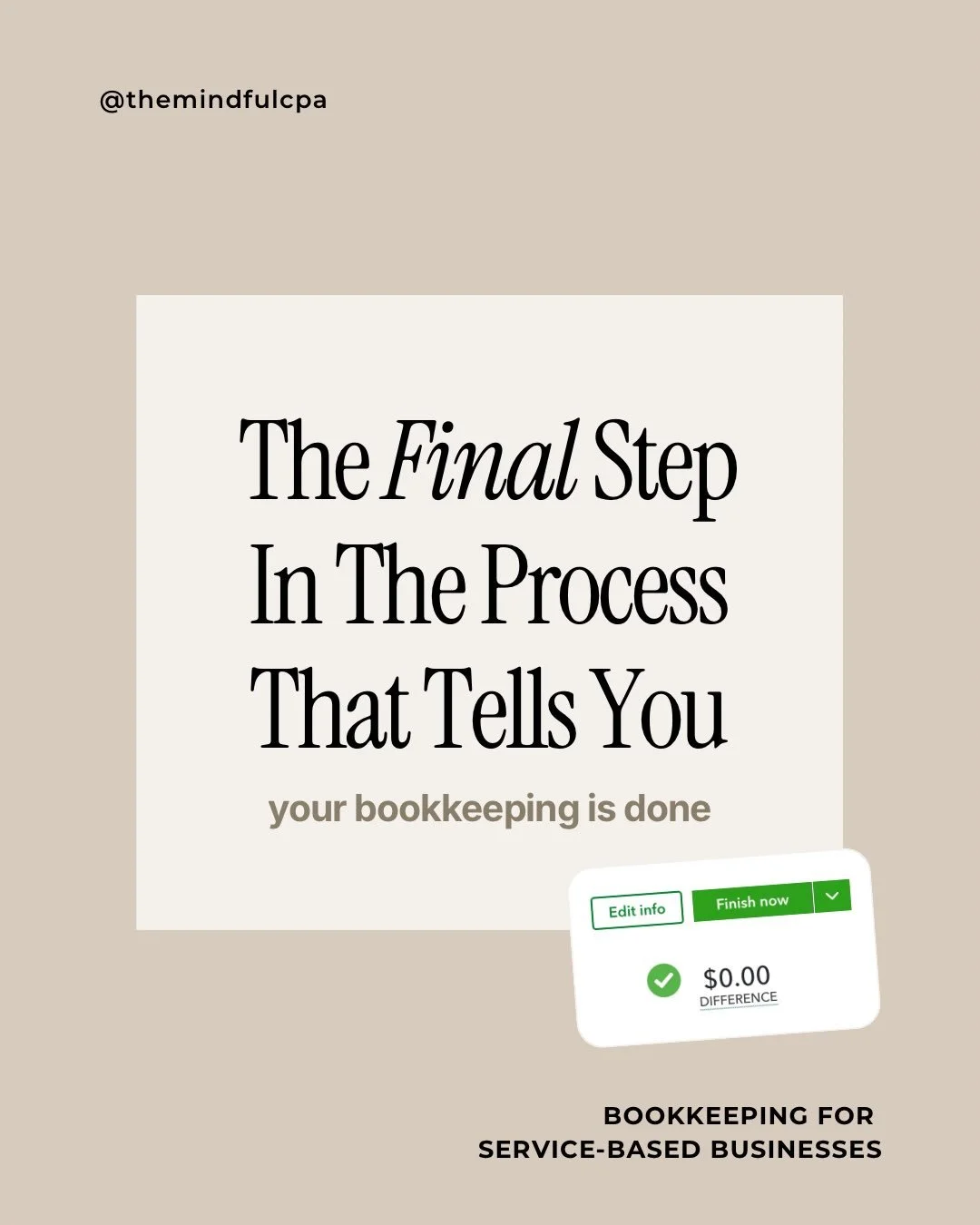 COMMON MISCONCEPTION &darr;

Your bookkeeping isn&rsquo;t done when you&rsquo;ve cleared out all of your uncategorized expenses and posted them.

Once everything is entered and categorized in your books, you&rsquo;ve got one *crucial* step left...

R