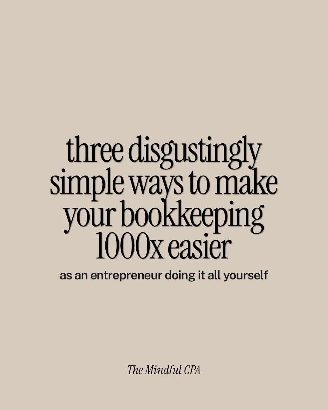 I get it, entrepreneurs are doing their own bookkeeping to save money. 🤷&zwj;♀️

While you could hire me to save yourself some time + stress, these are 3 insanelyyyy easy things you could do to make your monthly bookkeeping a little easier.

But aga
