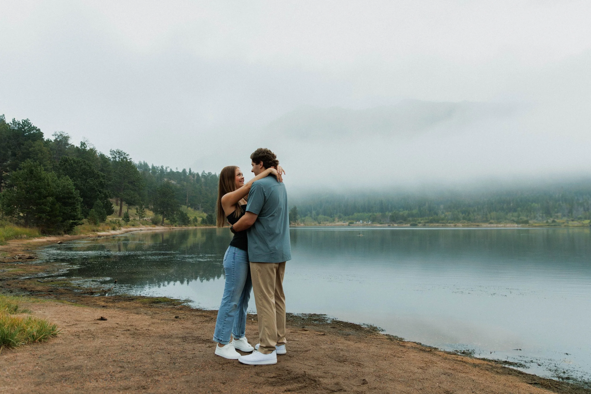 Lily Lake in Estes Park Colorado.