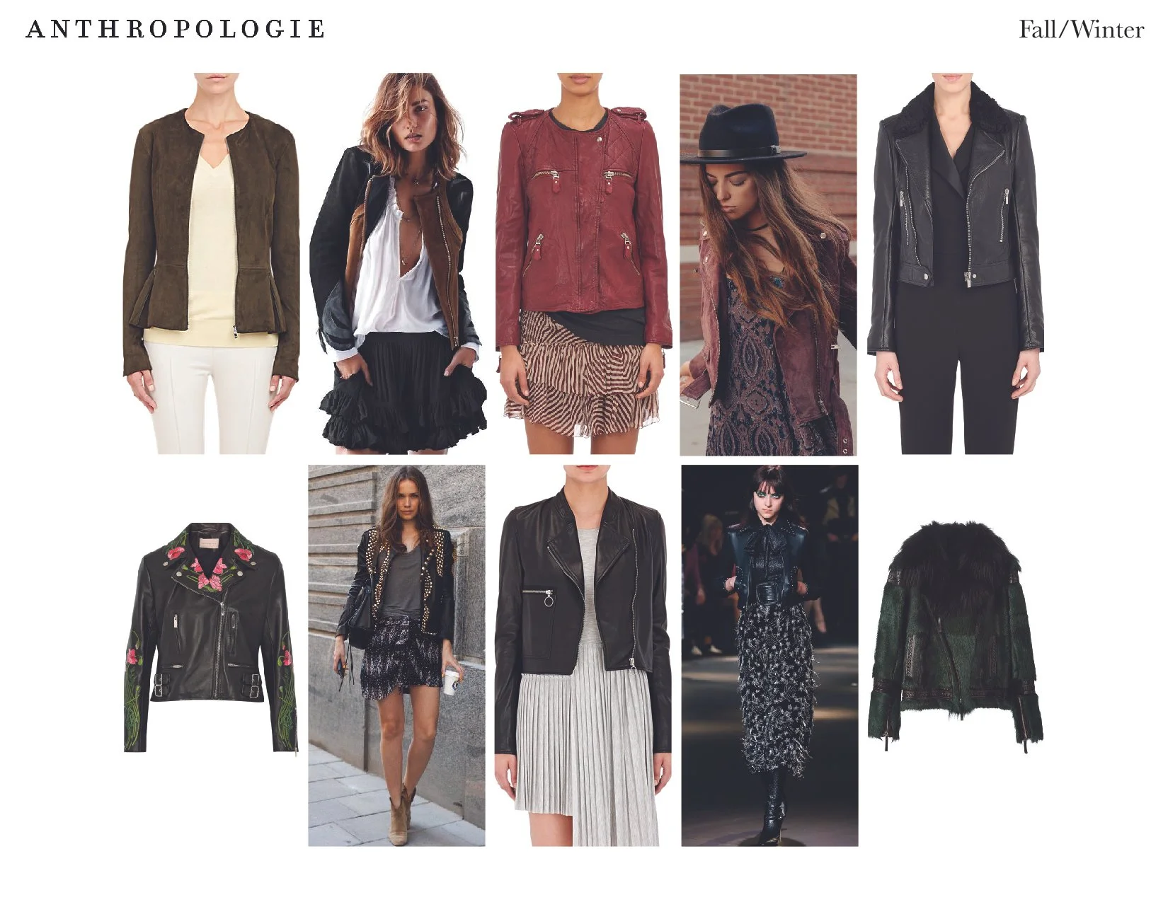 Designed Fall/Winter Collection of Outerwear and Trousers for Anthropologie