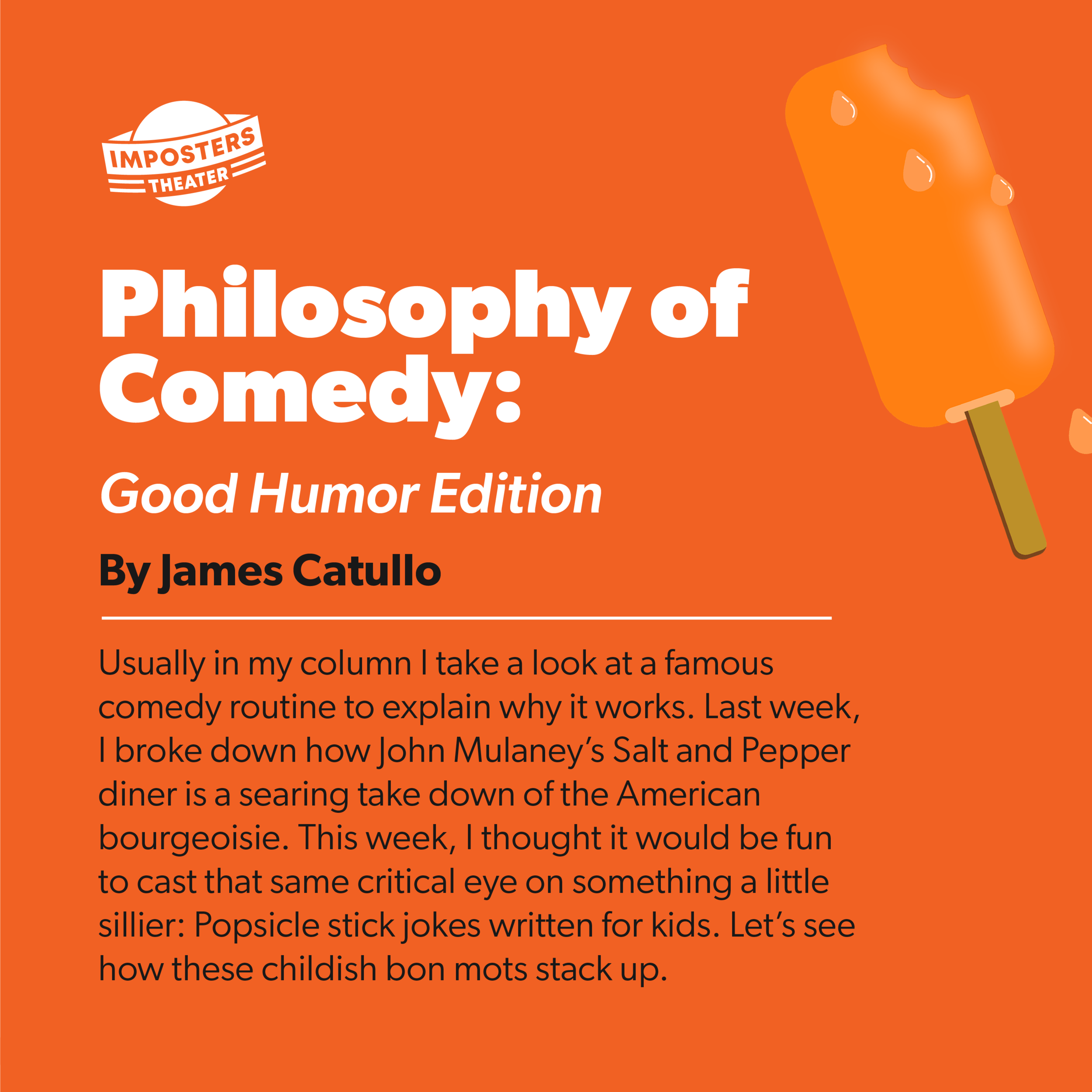 Philosophy of Comedy: Good Humor Edition