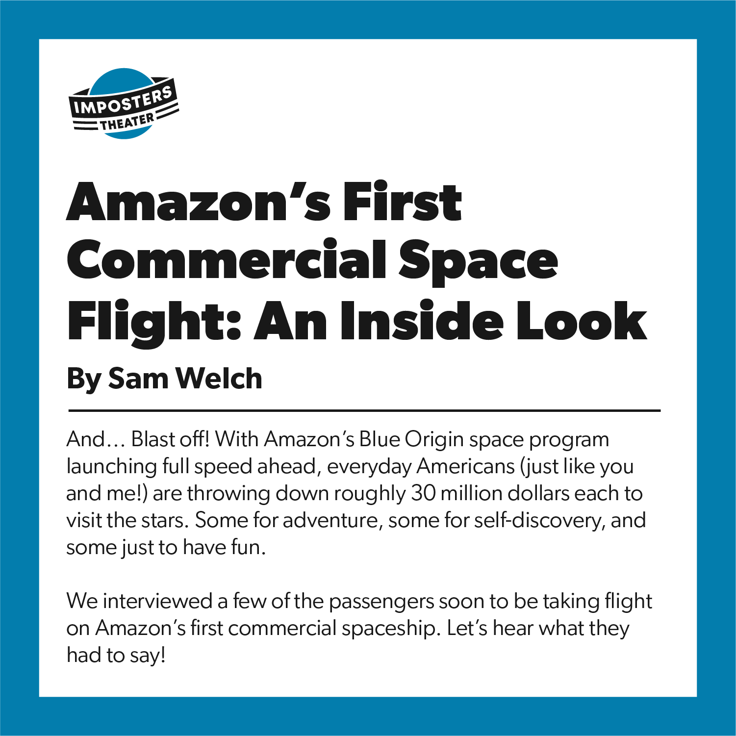 Meet The Space Tourists!