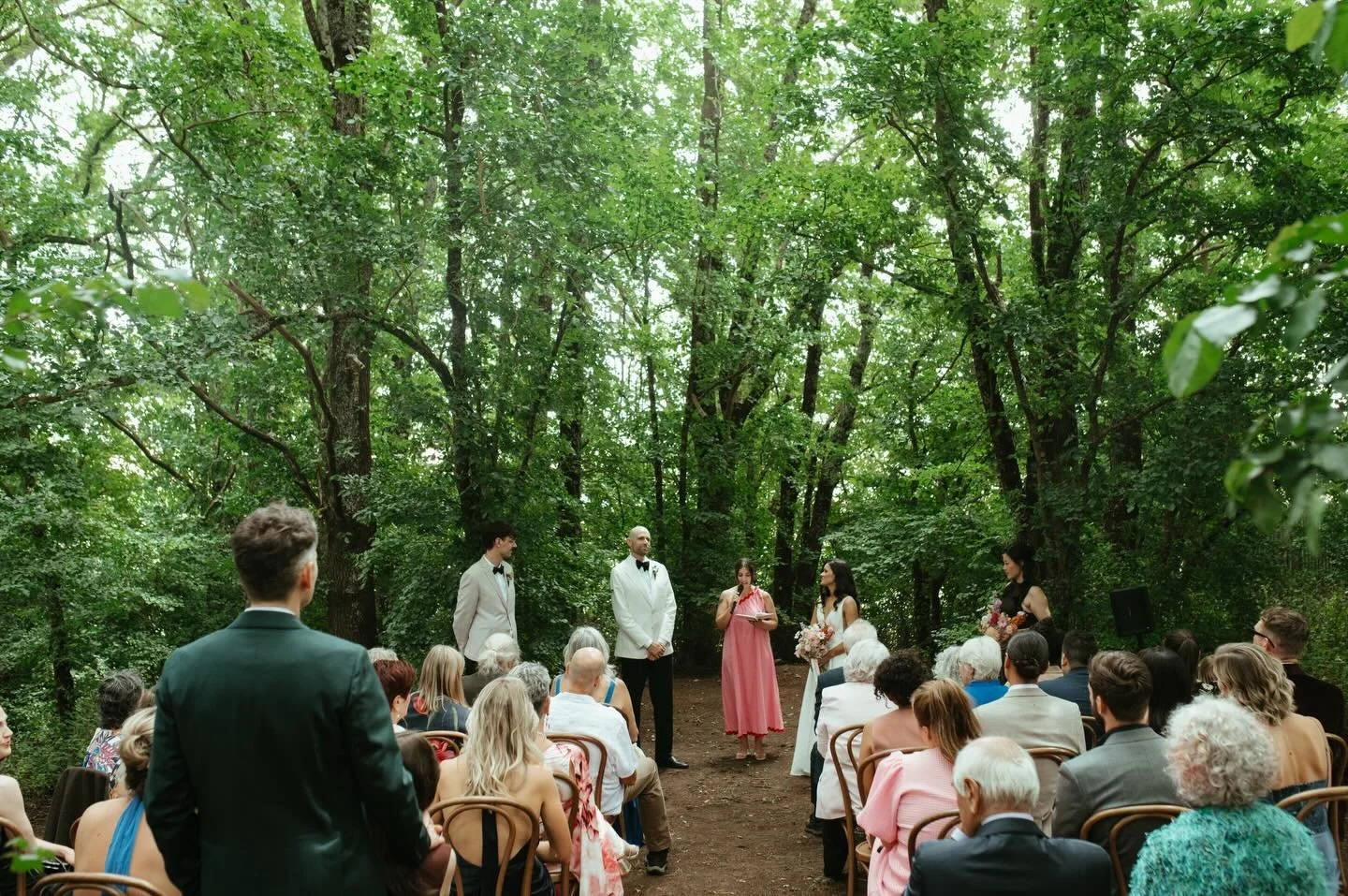 Don&rsquo;t mind me, just casually marrying a very cool couple inside of a magical fairy garden. 🌲🌲🌲

📸 @rachelmayau
