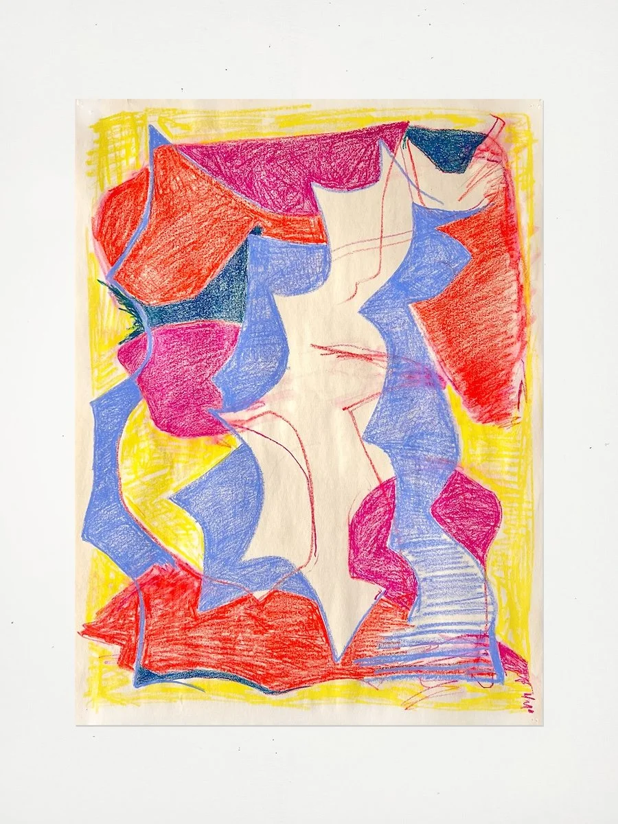 She Sells Seashells (2024-2025) Pastel on paper, 24 x 18 inches 