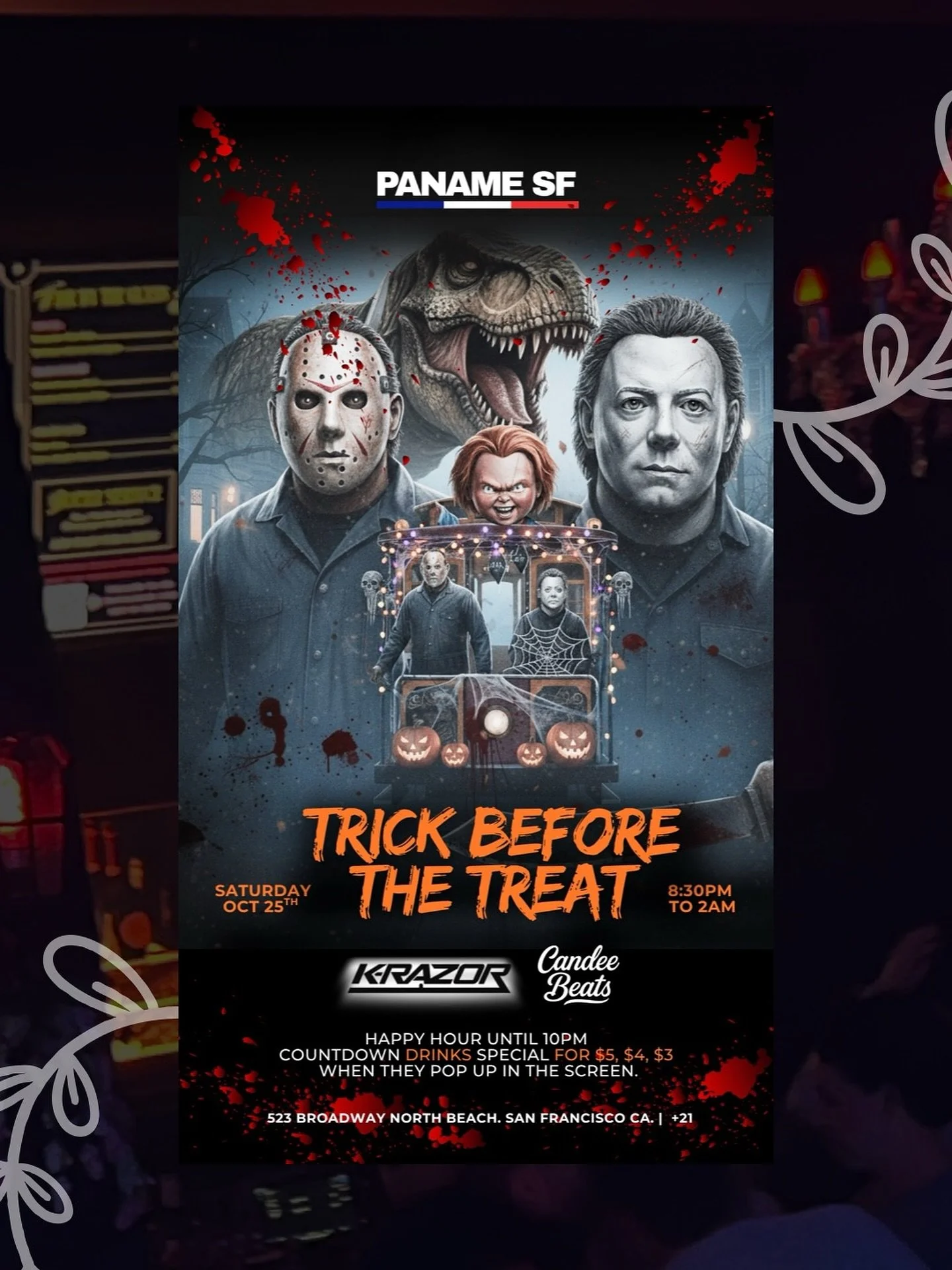 No tricks, just vibes 🎃
This Saturday we warm up for Halloween with the best mix of R&B, Hip Hop, Top 40 & Reggaeton all night long 🔥
Costumes welcome (but not required) — come ready to dance till 2AM 💃
⏰8:30PM–2AM 
🥂Happy Ho