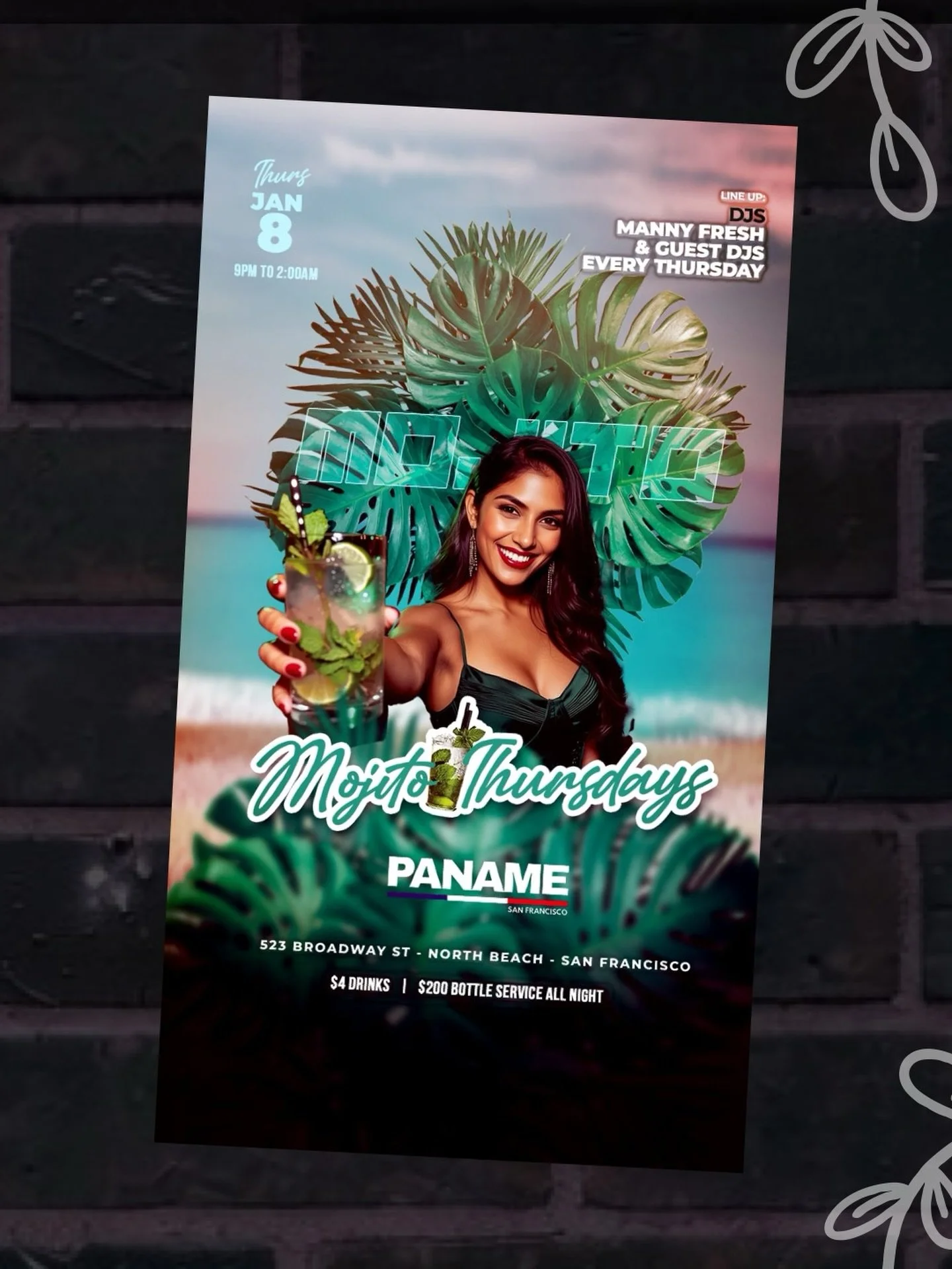 🍃 MOJITO THURSDAYS at PANAME 🍃
Your favorite Thursday night in North Beach.

Fresh mojitos, good vibes, and the perfect mix of music to start the weekend early. Join us every Thursday for a night of tropical energy, smooth rhythms, and late-night d
