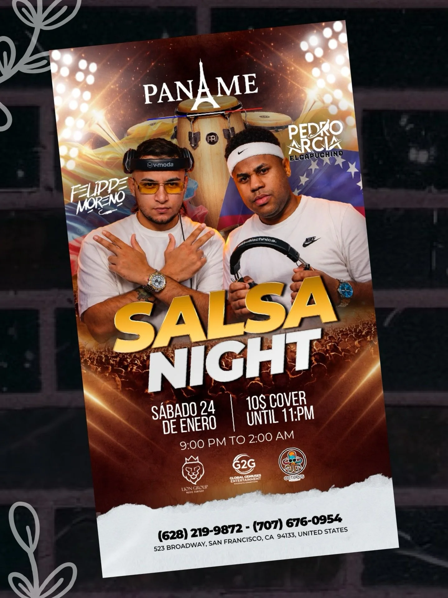 Salsa Night is taking over PANAME this Saturday.
Live energy, non-stop rhythm, and the best Latin vibes in the city.

Doors open at 9PM &mdash; don&rsquo;t miss it 🔥🕺