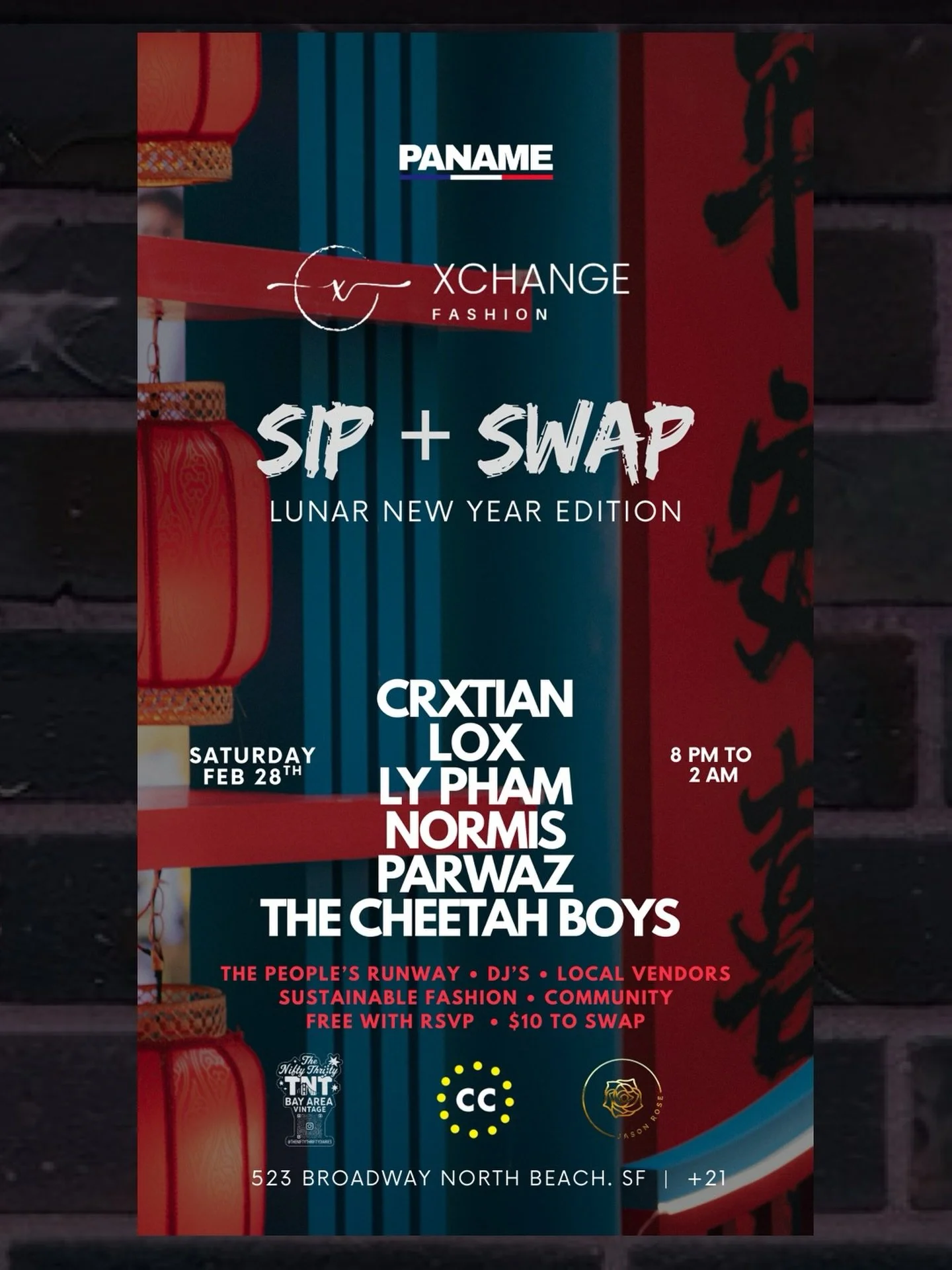 Lunar New Year, but make it fashion. 🧧✨

SIP + SWAP is taking over Paname for a special Lunar New Year Edition &mdash; where style meets sustainability and the community becomes the runway.

Bring a piece. Swap a piece. Find your next statement look