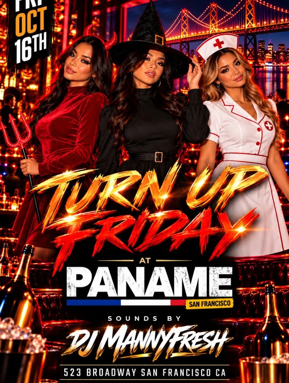 🔥 TURN UP FRIDAY at PANAME 🎃

Tonight, October 16&mdash;bring your costume, your crew, and your best moves. DJ MannyFresh brings the beats; you bring the energy. 👻⚡️

📍 523 Broadway, San Francisco, CA

#PanameSF #TurnUpFriday #DJMannyFresh #SanFr