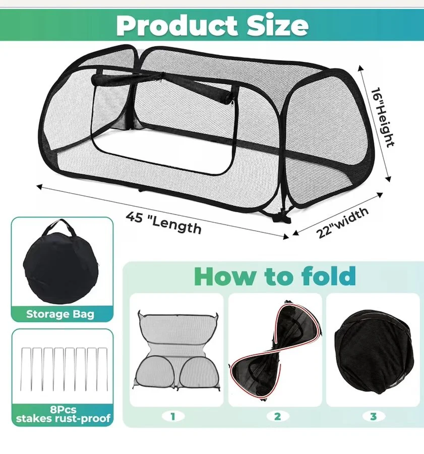 Mesh covers-for-all-raised beds