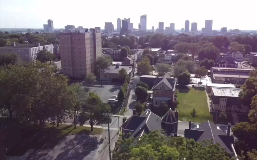 The Air Above Mezzacello looking downtown.