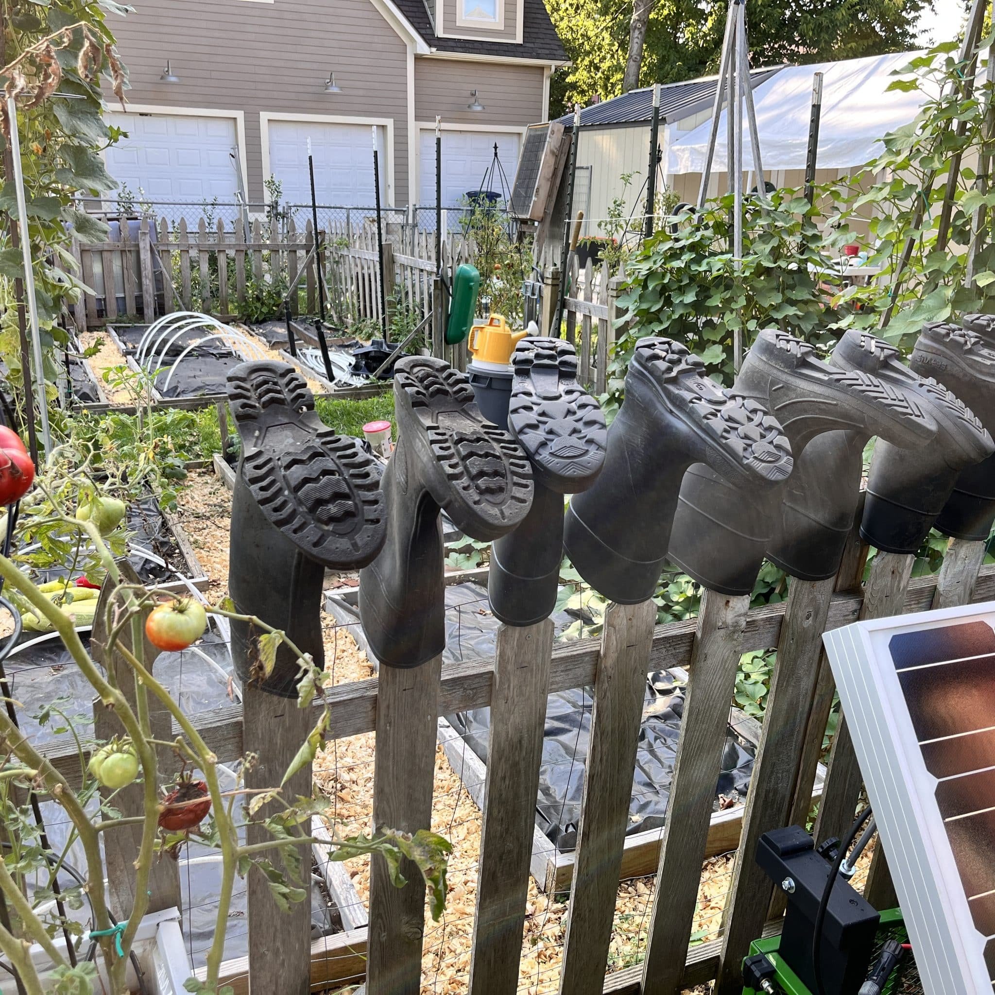 Boot Storage on an Urban Farm