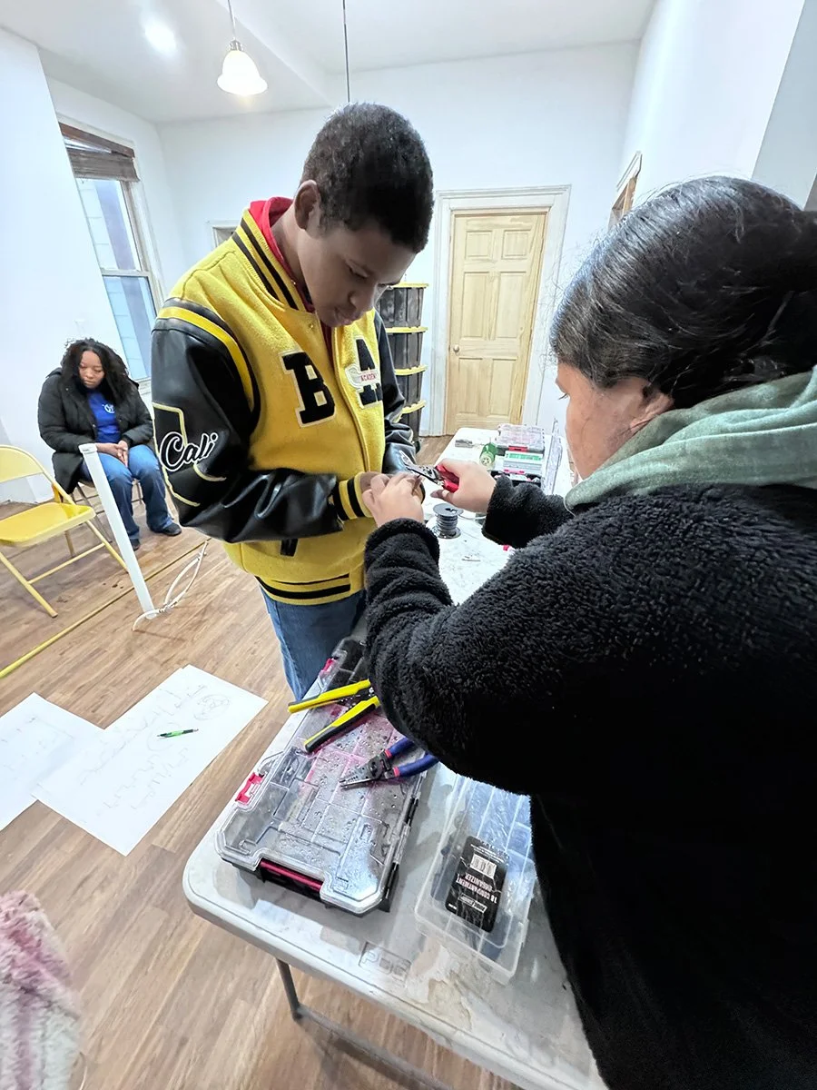 Learning to use the wire crimpers