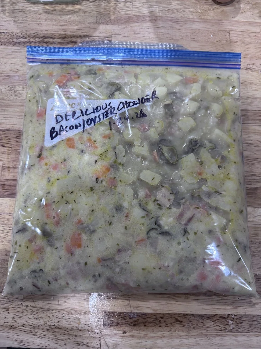 Frozen Chowder ready for another cold day