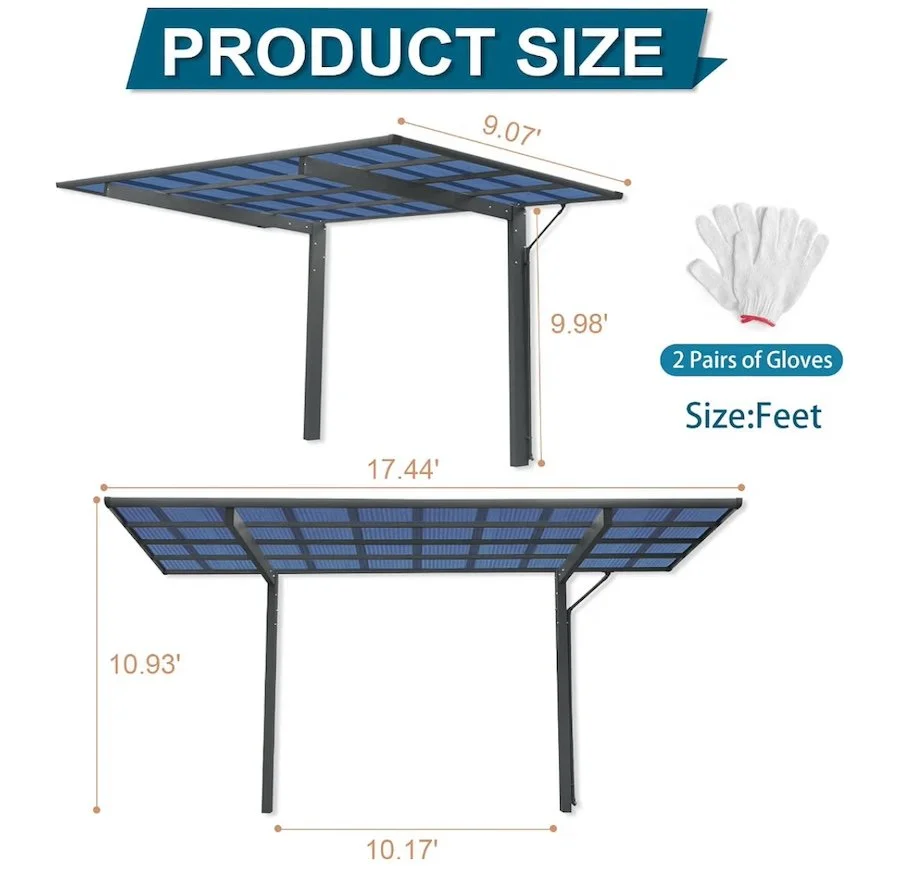 Steel and Transparent/solar Pergola for the Pond