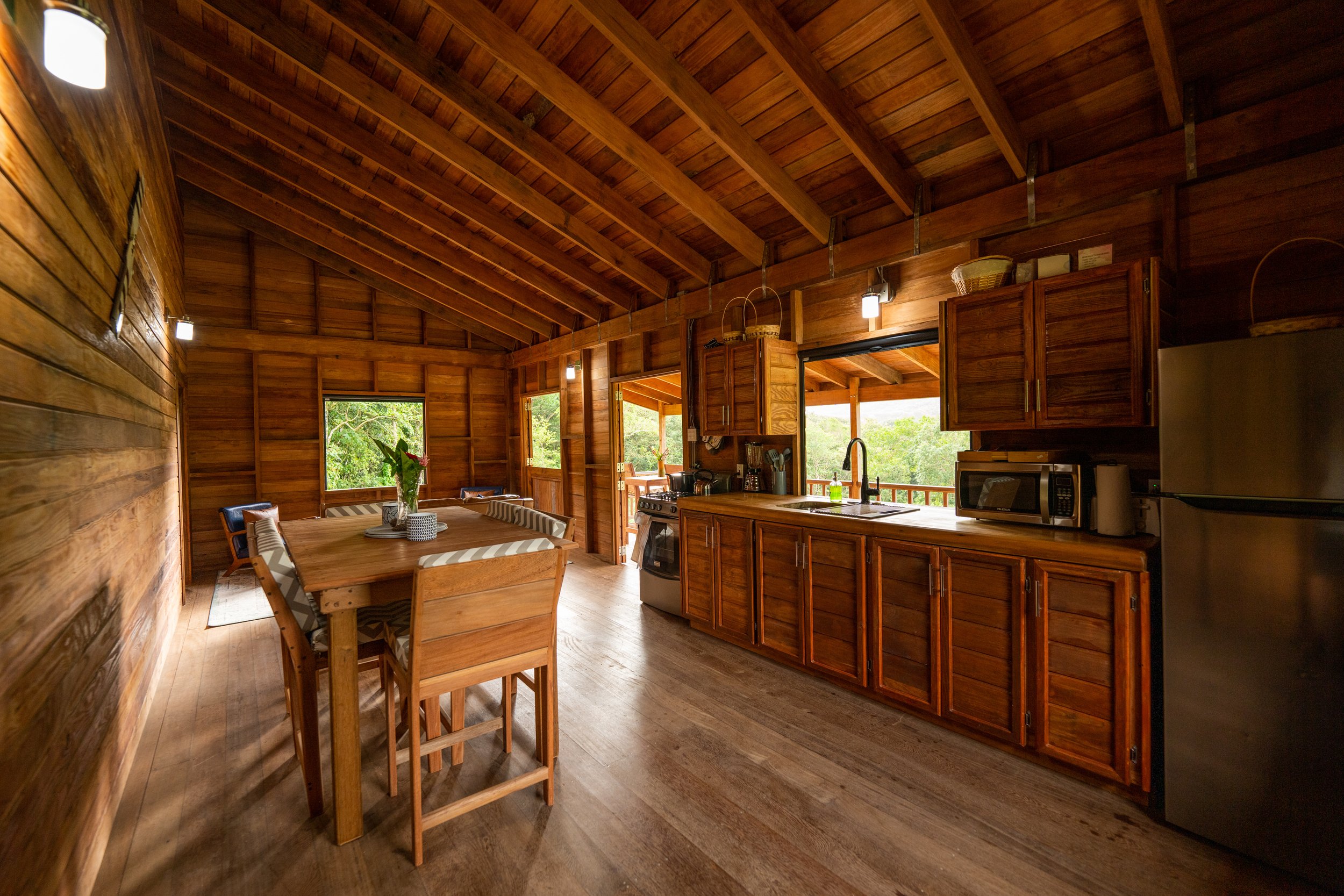 The Cabins Kitchen &amp; Dining Area